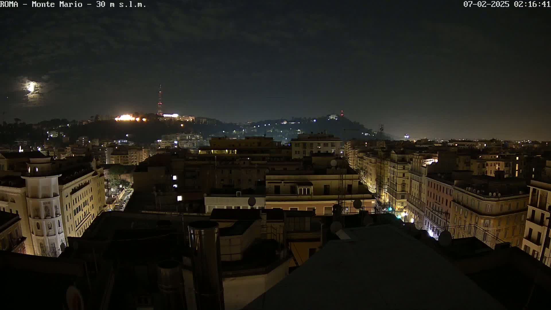 Rome, Mount Mario View Live Cam -Lazio, Italy