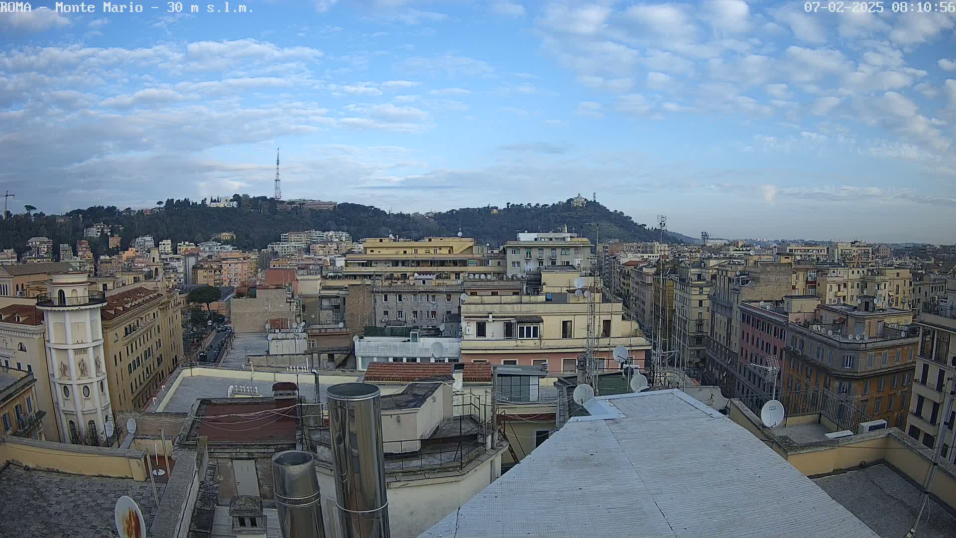 Rome, Mount Mario View Live Cam -Lazio, Italy