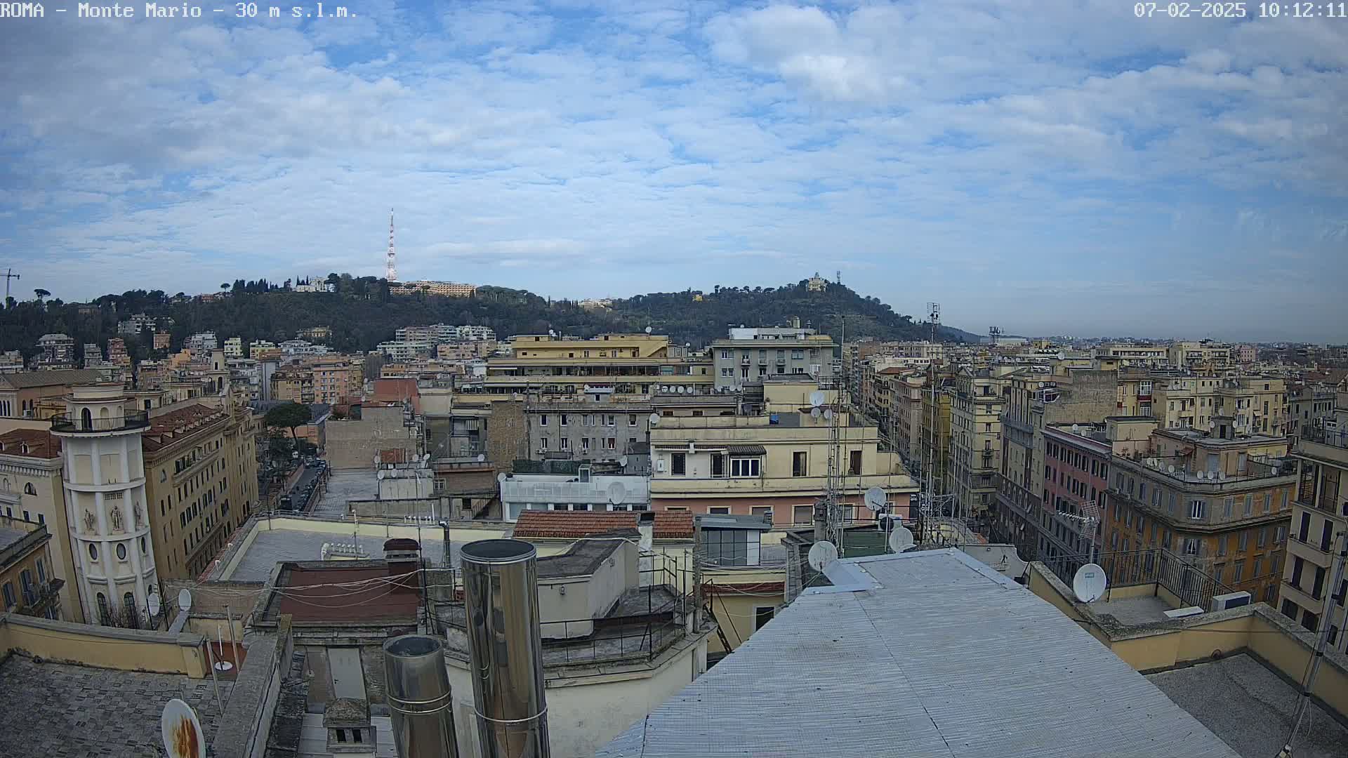 Rome, Mount Mario View Live Cam -Lazio, Italy