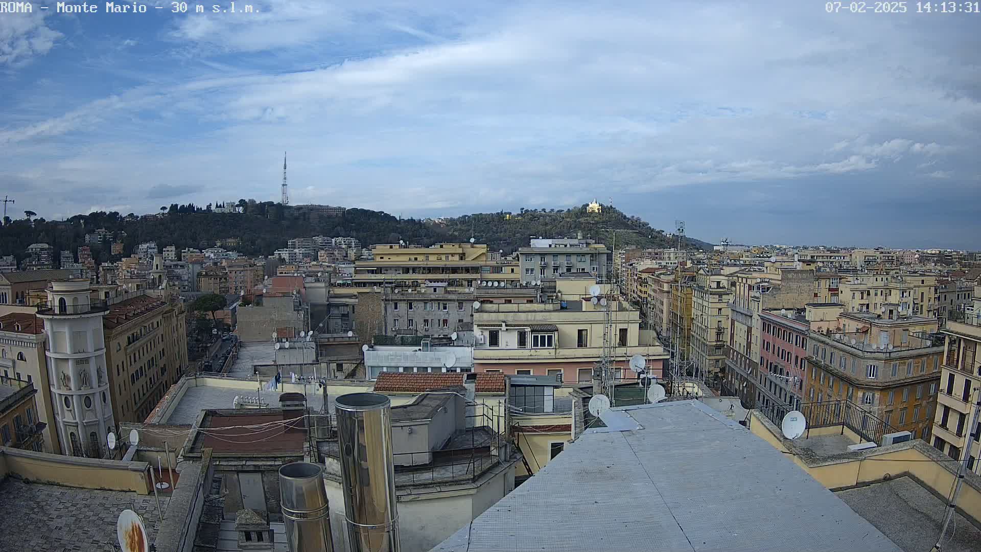 Rome, Mount Mario View Live Cam -Lazio, Italy