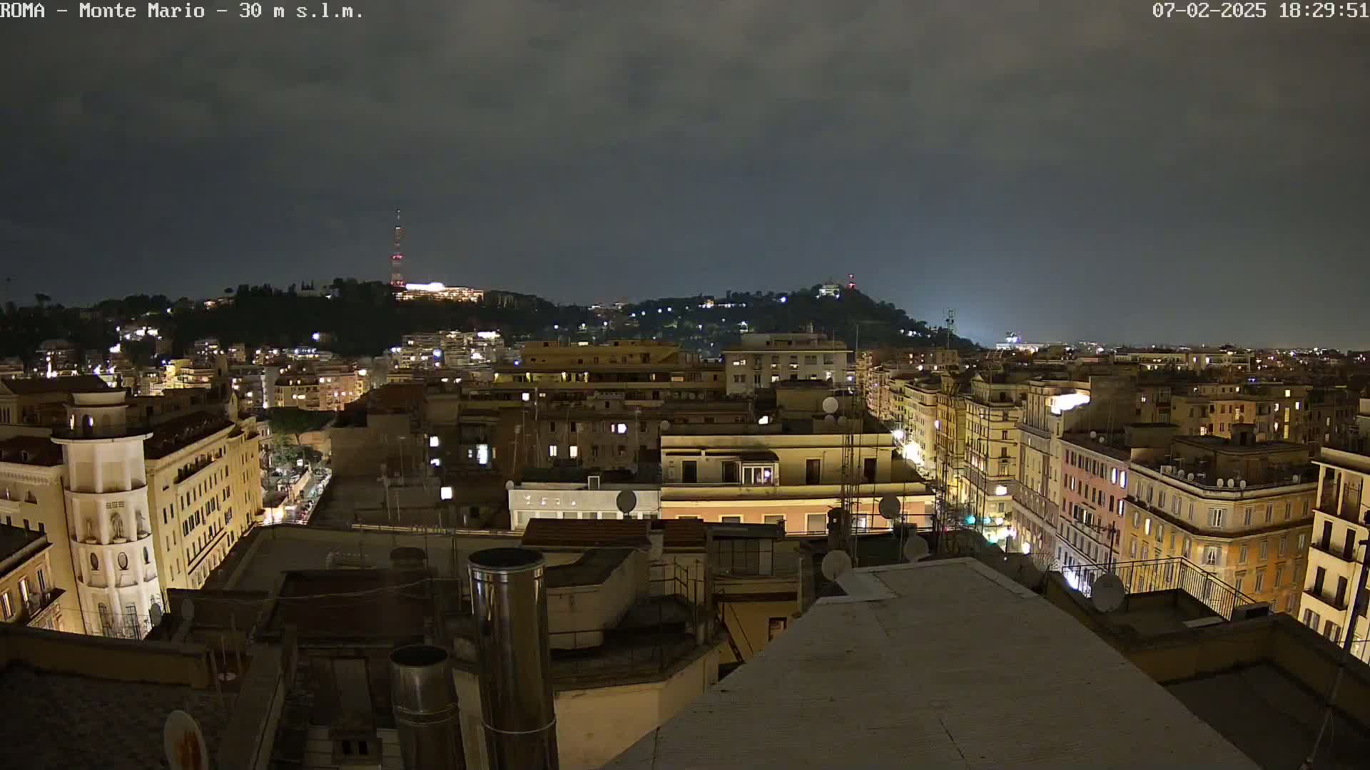 Rome, Mount Mario View Live Cam -Lazio, Italy