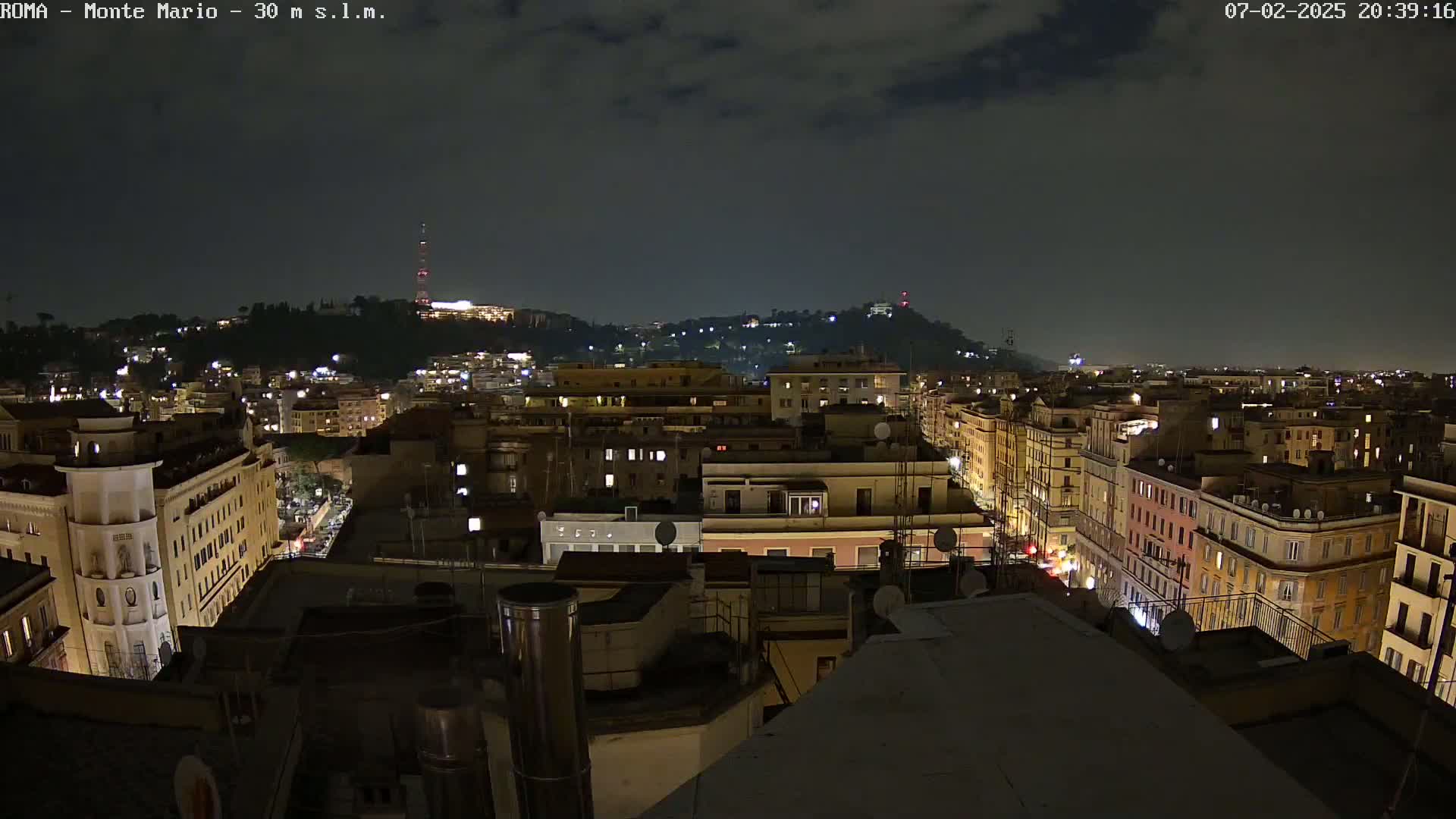 Rome, Mount Mario View Live Cam -Lazio, Italy