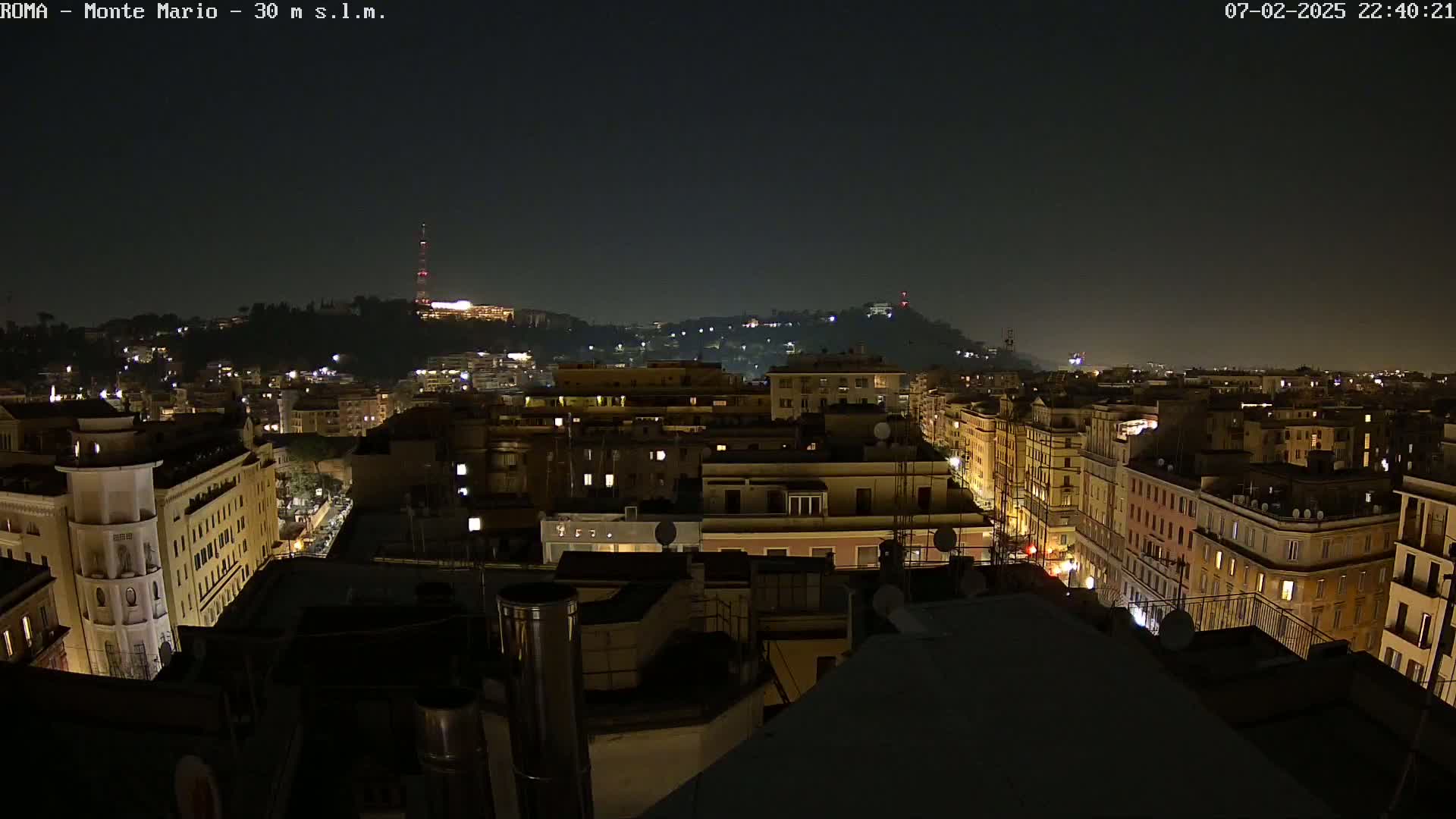 Rome, Mount Mario View Live Cam -Lazio, Italy