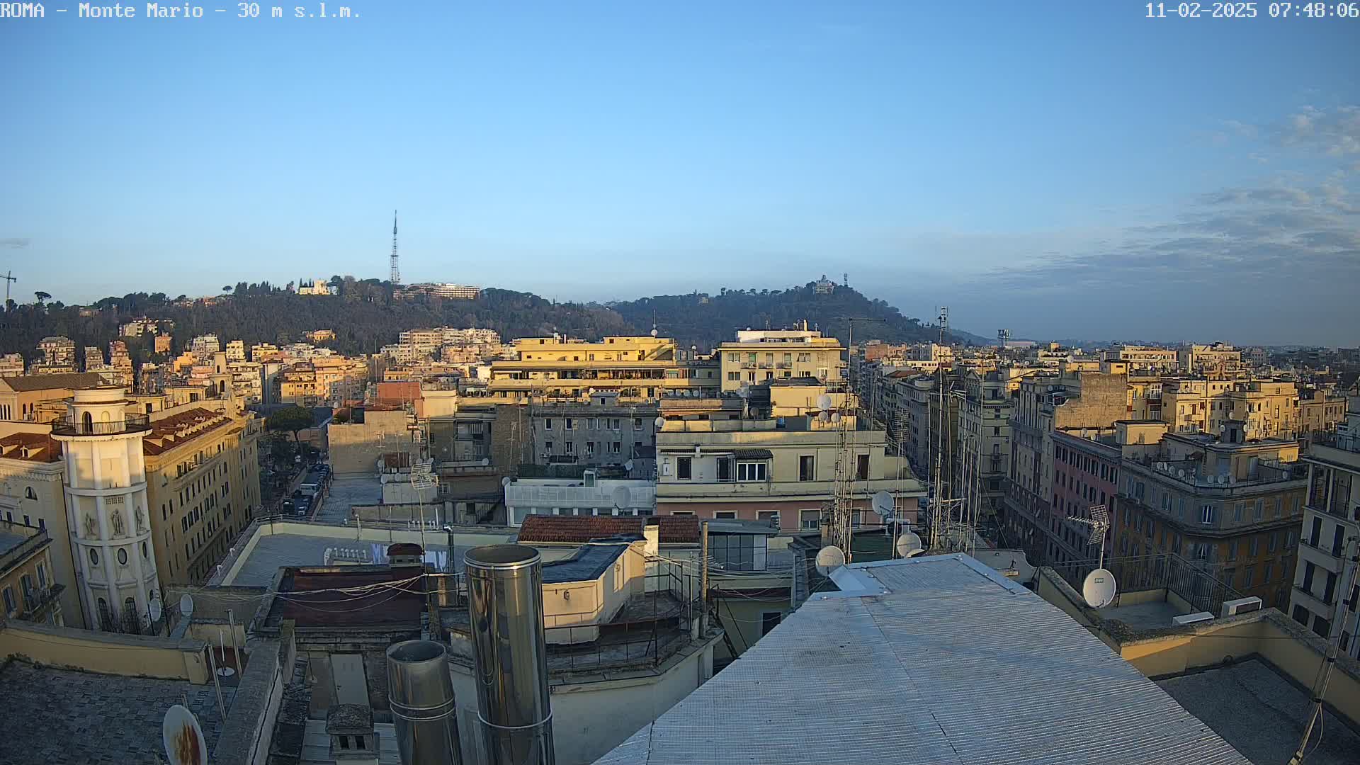 Rome, Mount Mario View Live Cam -Lazio, Italy