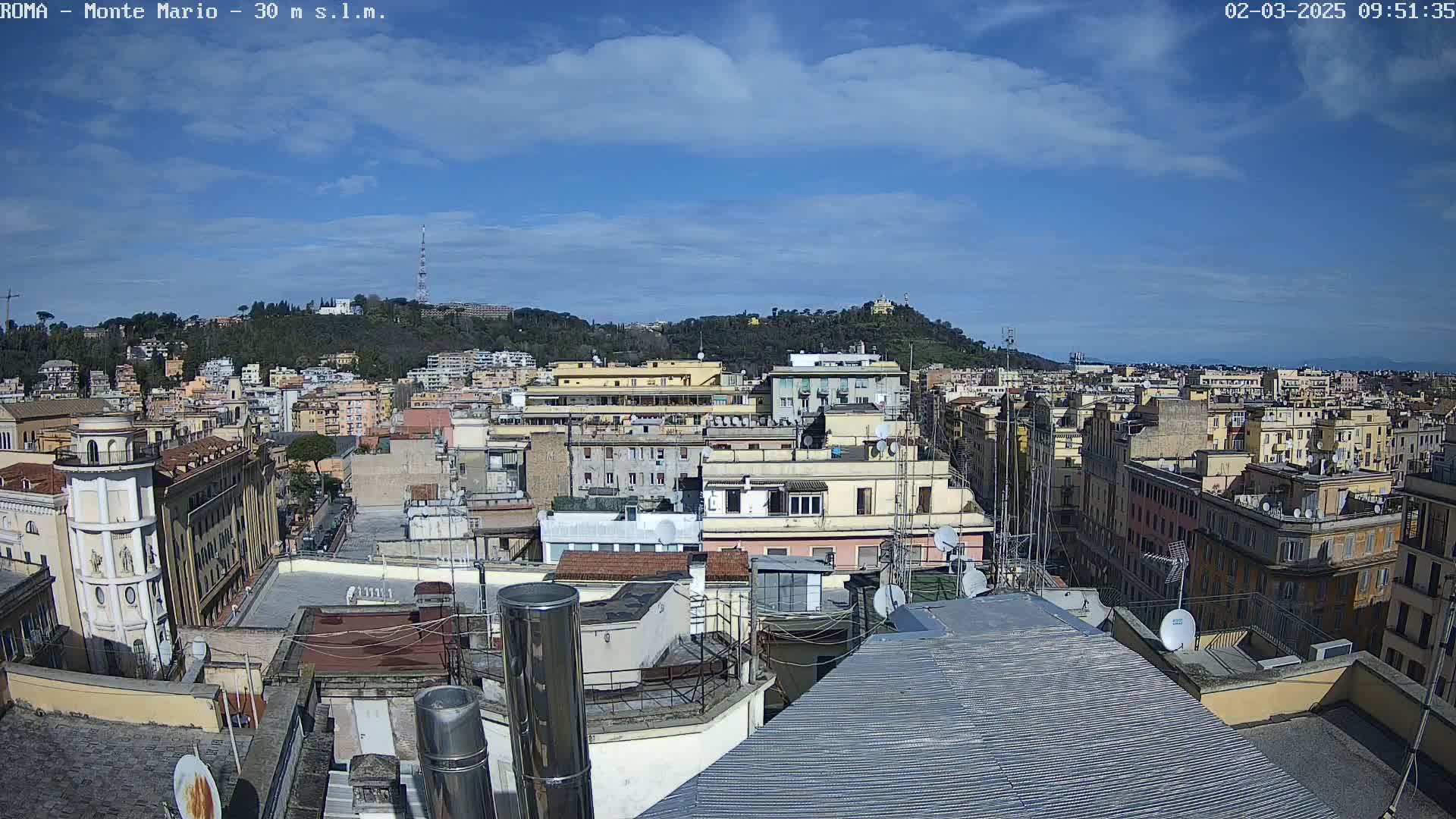 Rome, Mount Mario View Live Cam -Lazio, Italy