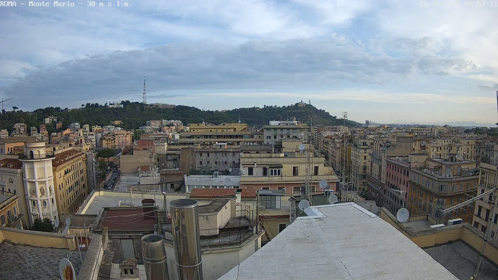 Rome, Mount Mario View Live Cam -Lazio, Italy