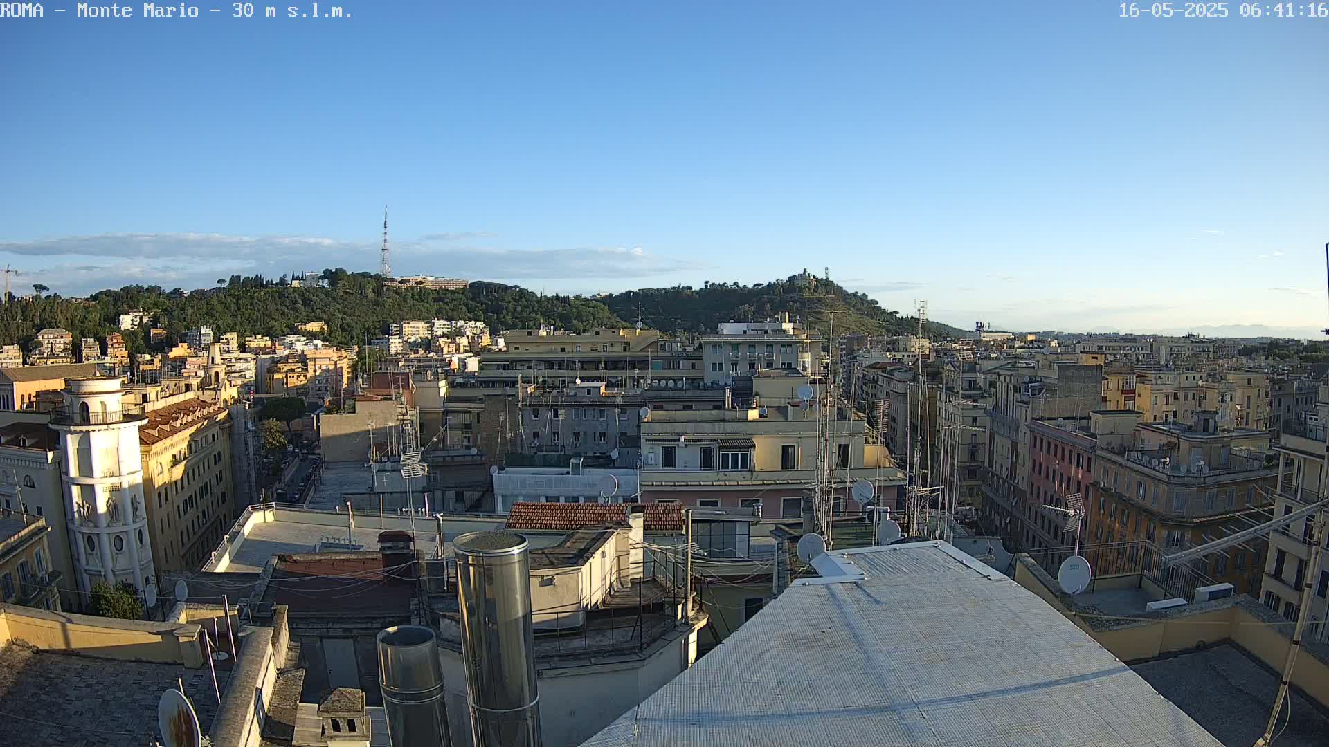 Rome, Mount Mario View Live Cam -Lazio, Italy