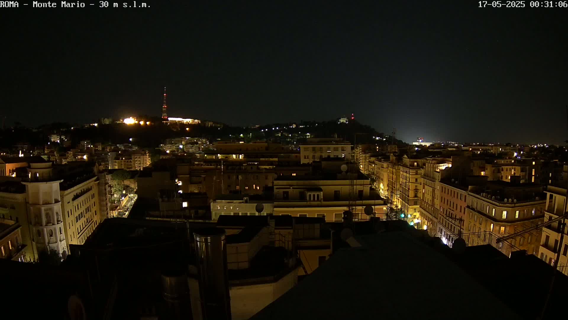 Rome, Mount Mario View Live Cam -Lazio, Italy