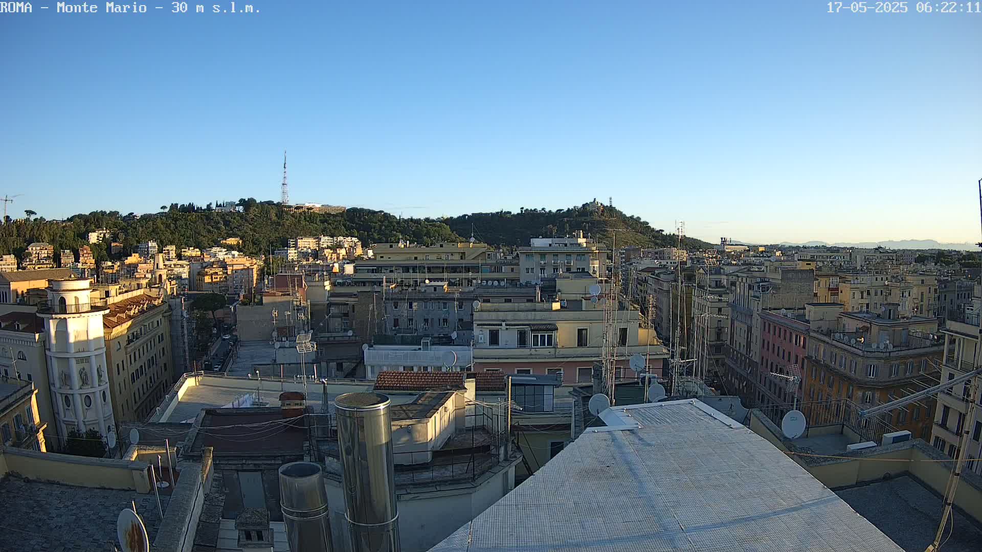 Rome, Mount Mario View Live Cam -Lazio, Italy