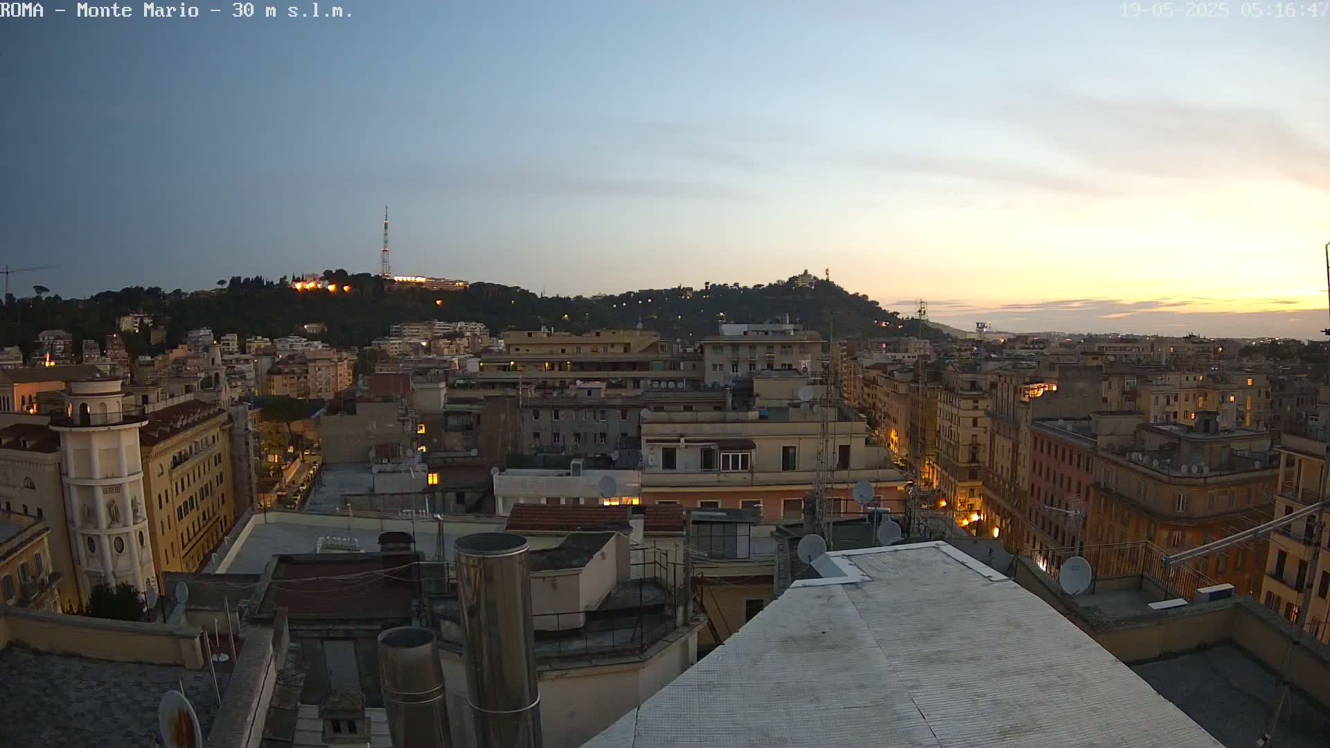 Rome, Mount Mario View Live Cam -Lazio, Italy