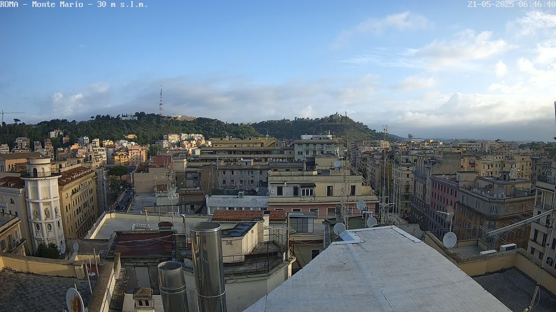 Rome, Mount Mario View Live Cam -Lazio, Italy