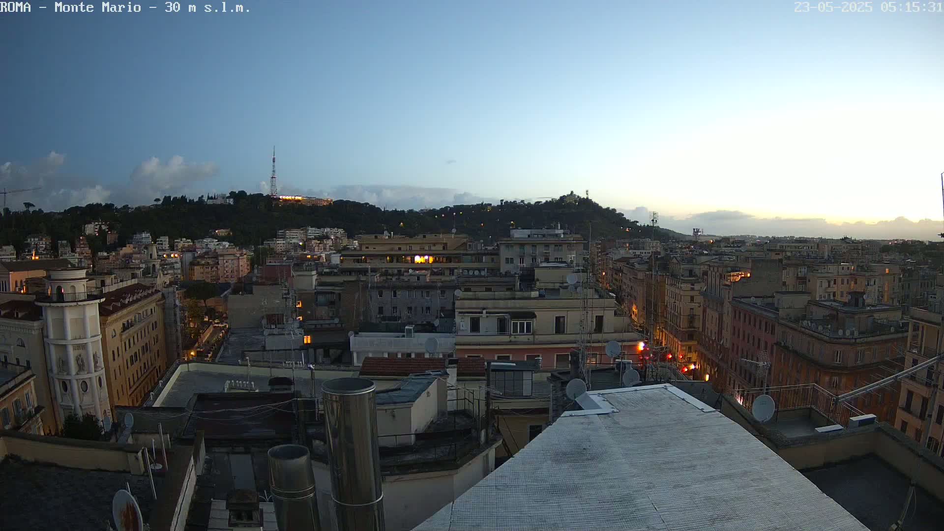 Rome, Mount Mario View Live Cam -Lazio, Italy