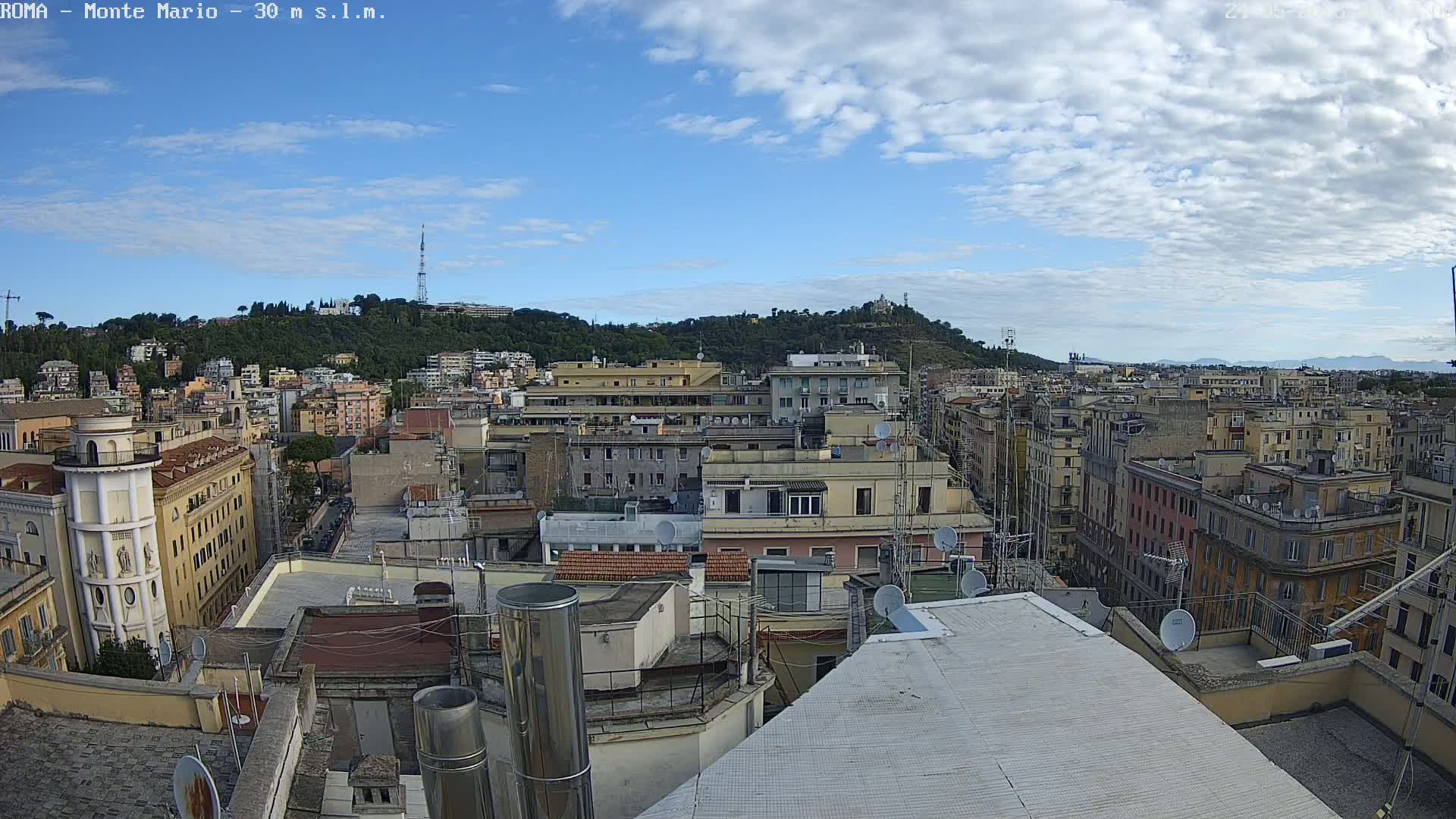 Rome, Mount Mario View Live Cam -Lazio, Italy