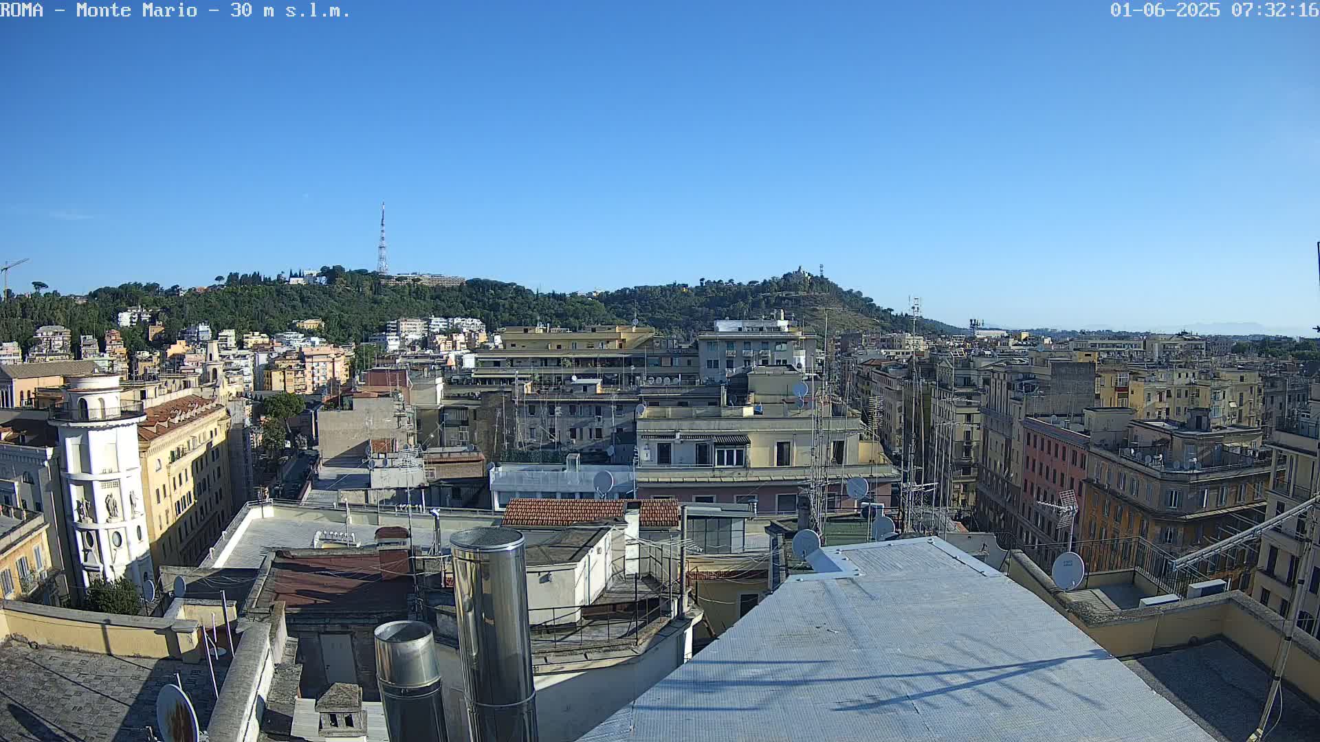 Rome, Mount Mario View Live Cam -Lazio, Italy