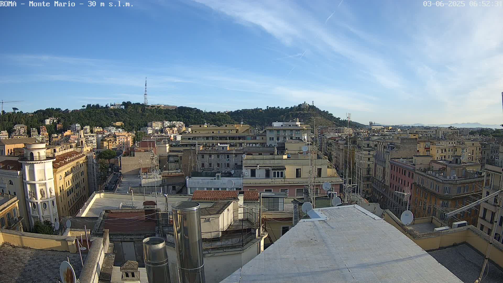 Rome, Mount Mario View Live Cam -Lazio, Italy