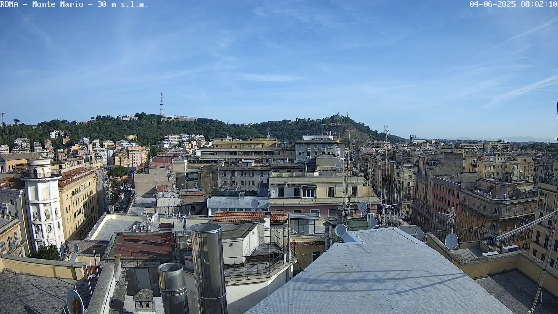 Rome, Mount Mario View Live Cam -Lazio, Italy