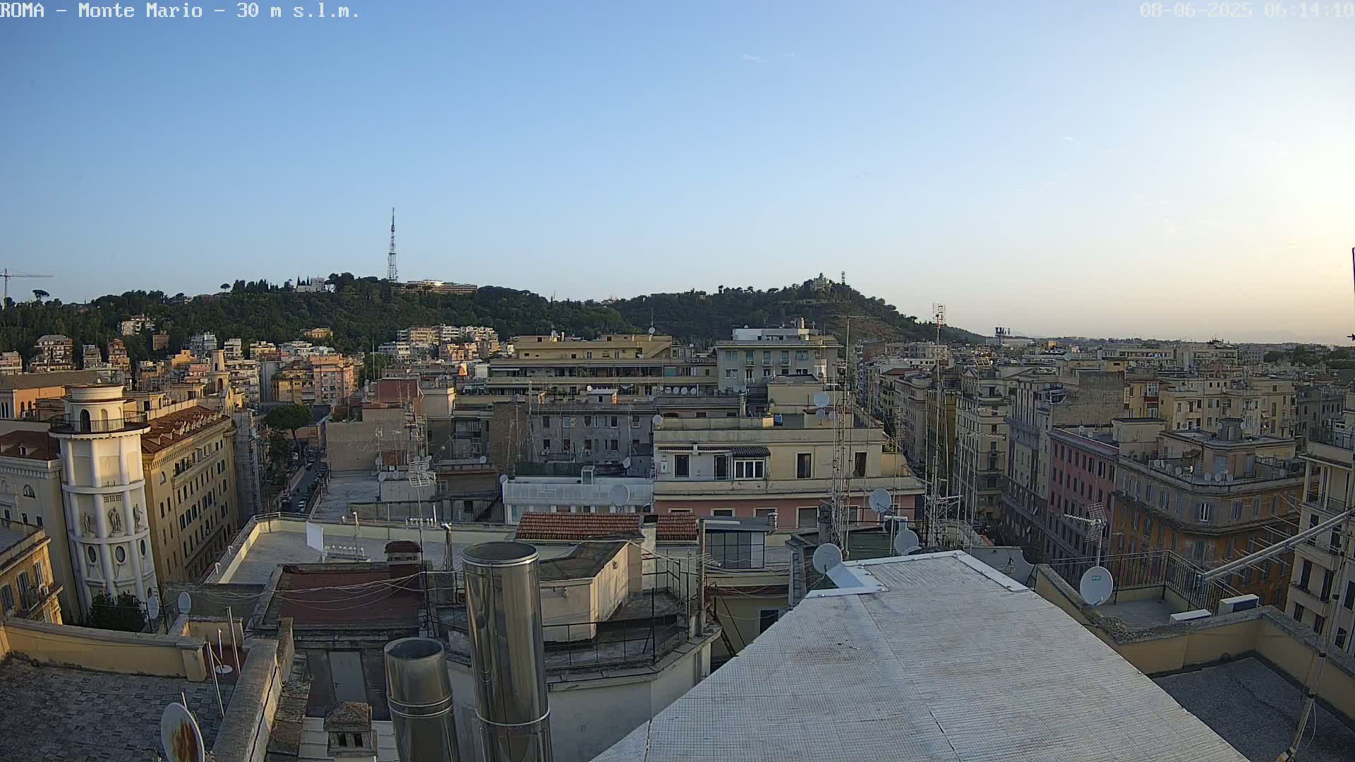 Rome, Mount Mario View Live Cam -Lazio, Italy