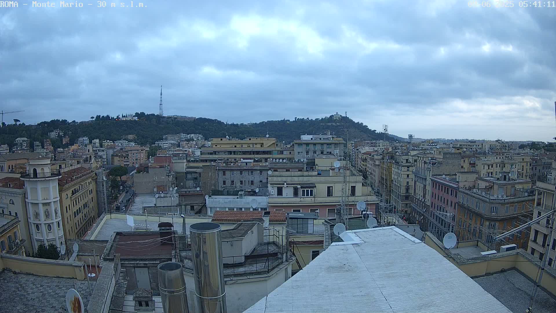 Rome, Mount Mario View Live Cam -Lazio, Italy