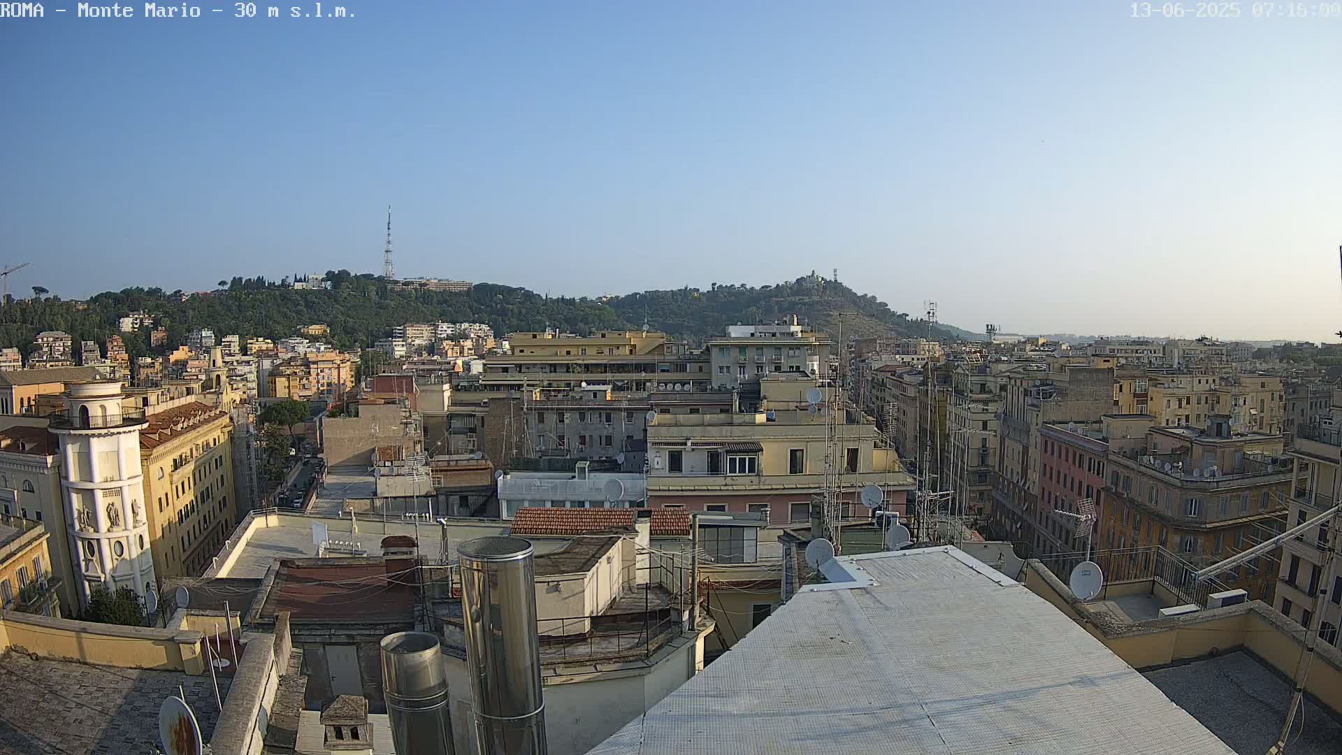 Rome, Mount Mario View Live Cam -Lazio, Italy