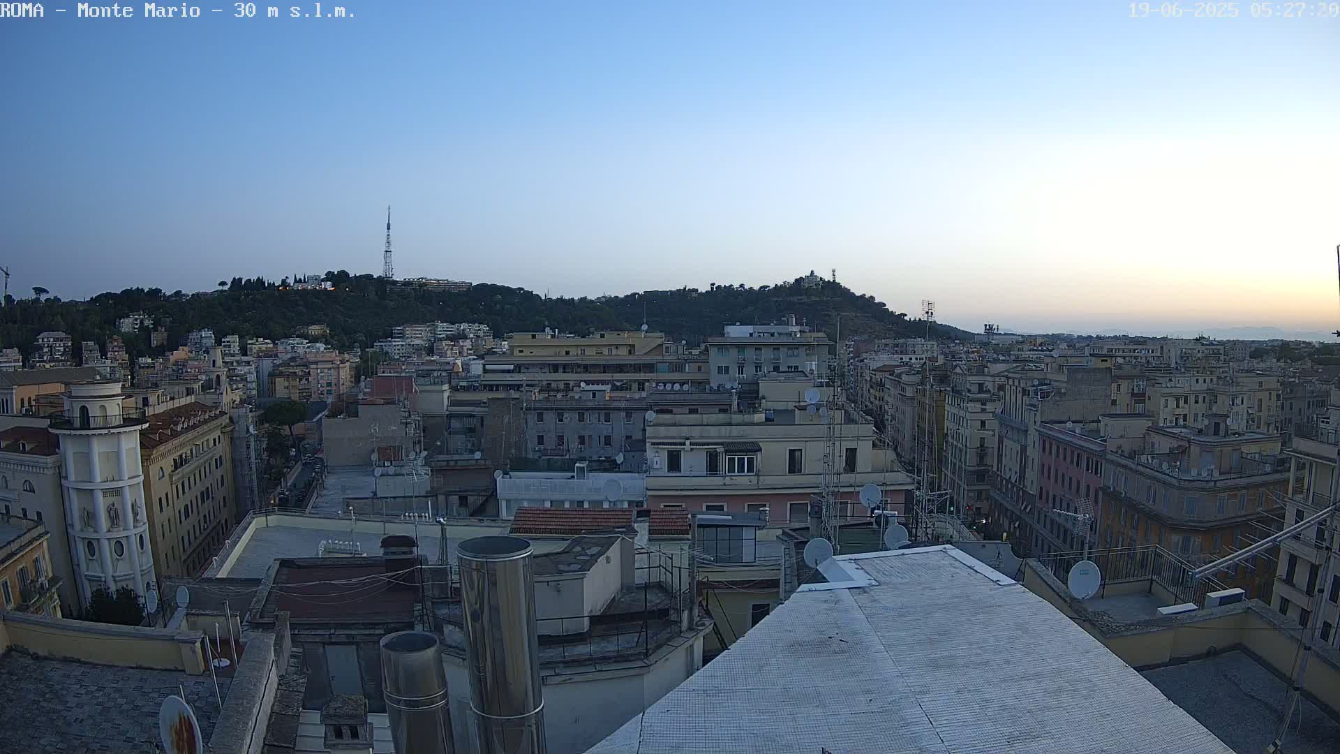 Rome, Mount Mario View Live Cam -Lazio, Italy