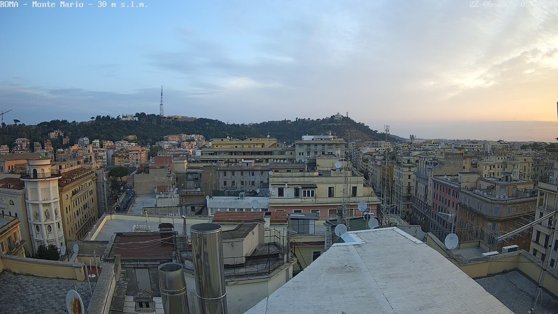 Rome, Mount Mario View Live Cam -Lazio, Italy