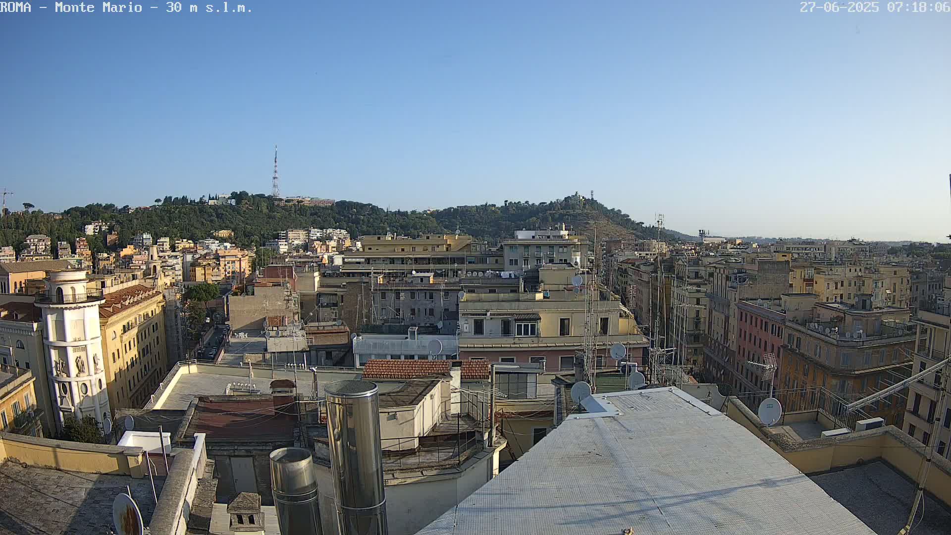 Rome, Mount Mario View Live Cam -Lazio, Italy