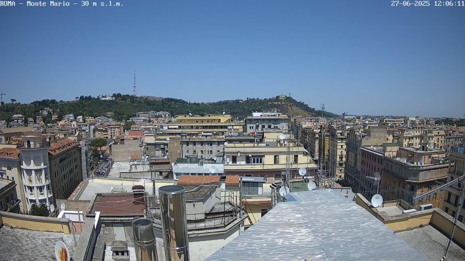 Rome, Mount Mario View Live Cam -Lazio, Italy