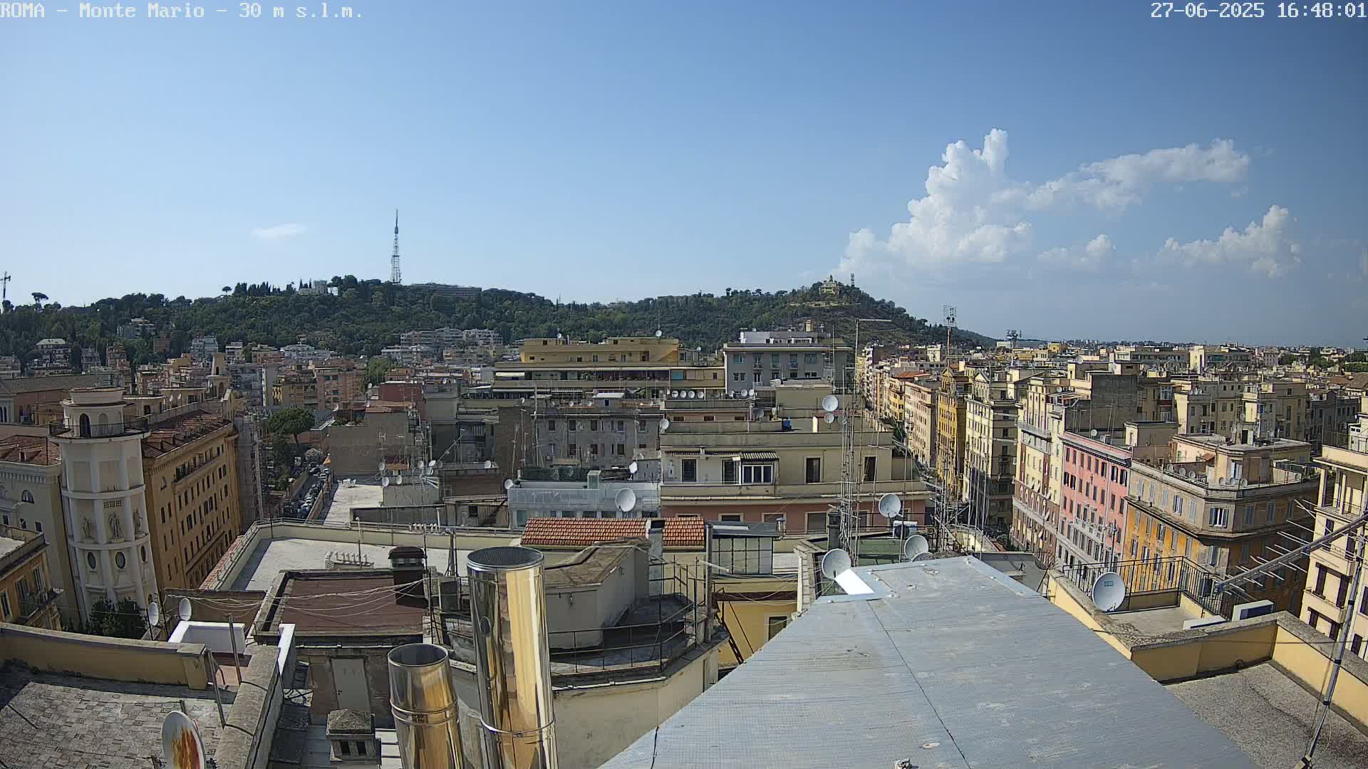 Rome, Mount Mario View Live Cam -Lazio, Italy