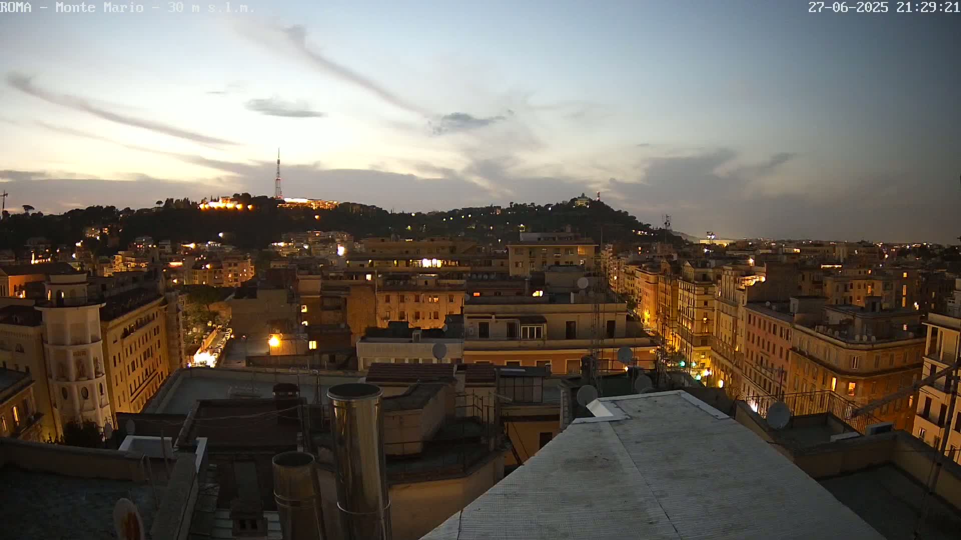 Rome, Mount Mario View Live Cam -Lazio, Italy