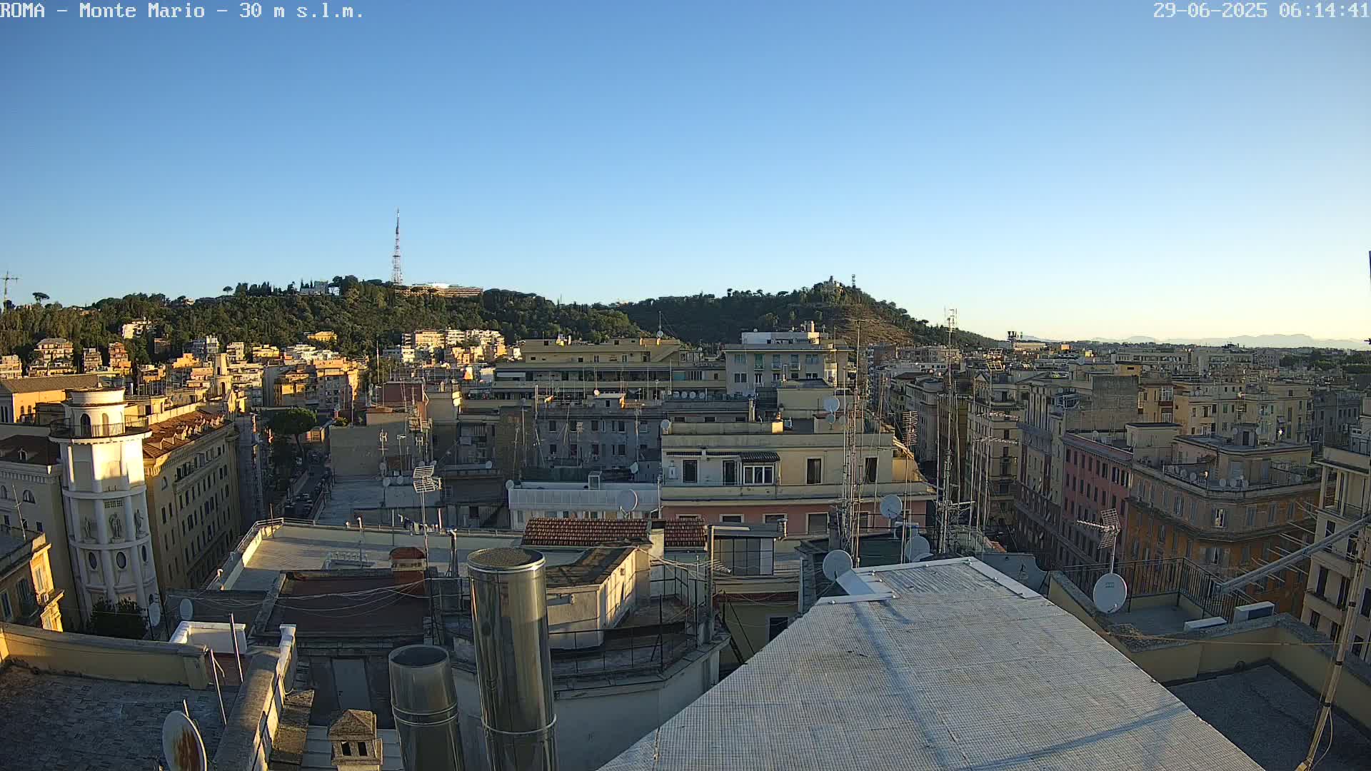 Rome, Mount Mario View Live Cam -Lazio, Italy