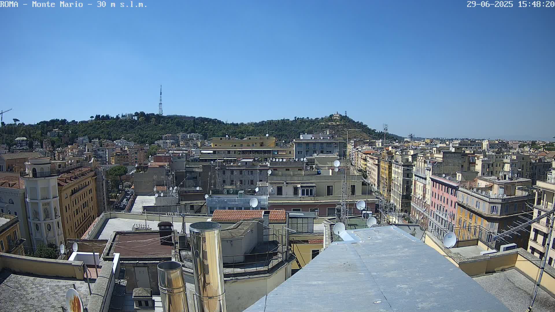 Rome, Mount Mario View Live Cam -Lazio, Italy