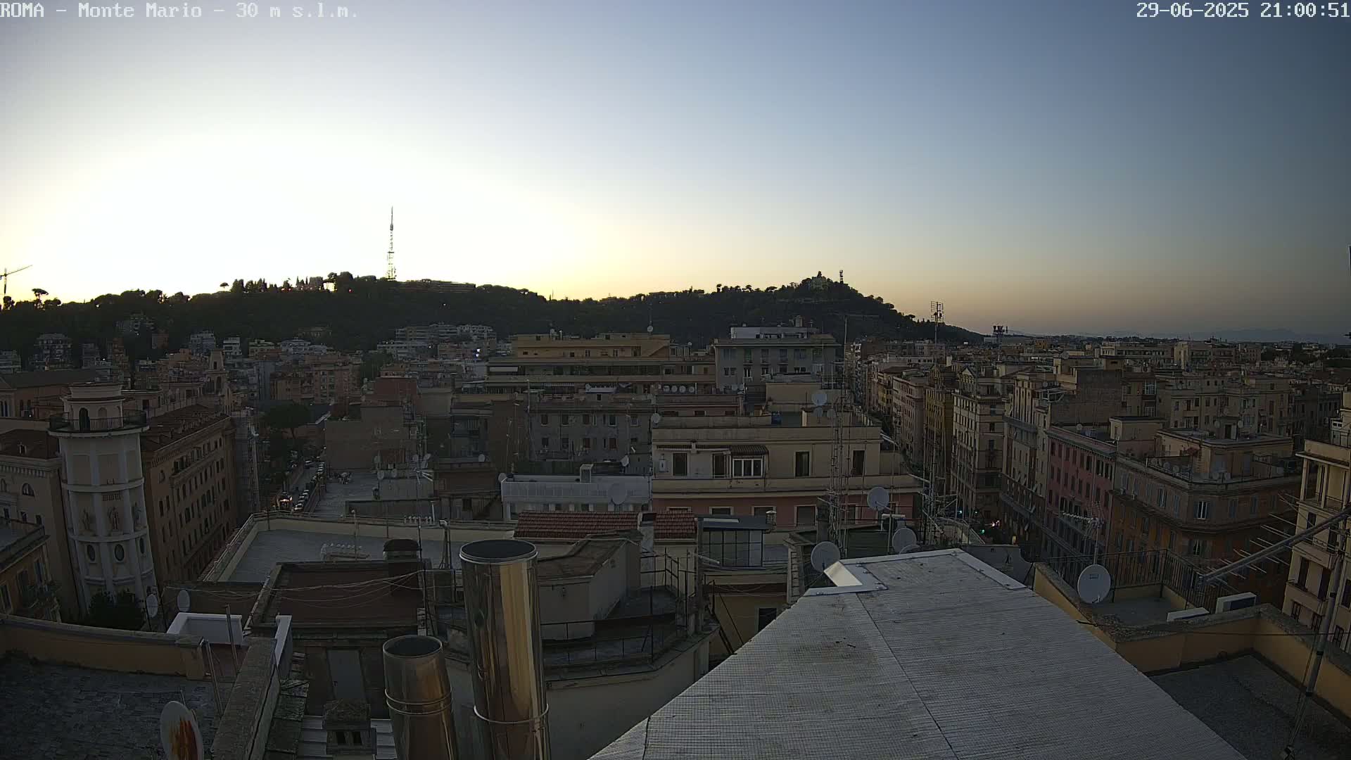 Rome, Mount Mario View Live Cam -Lazio, Italy