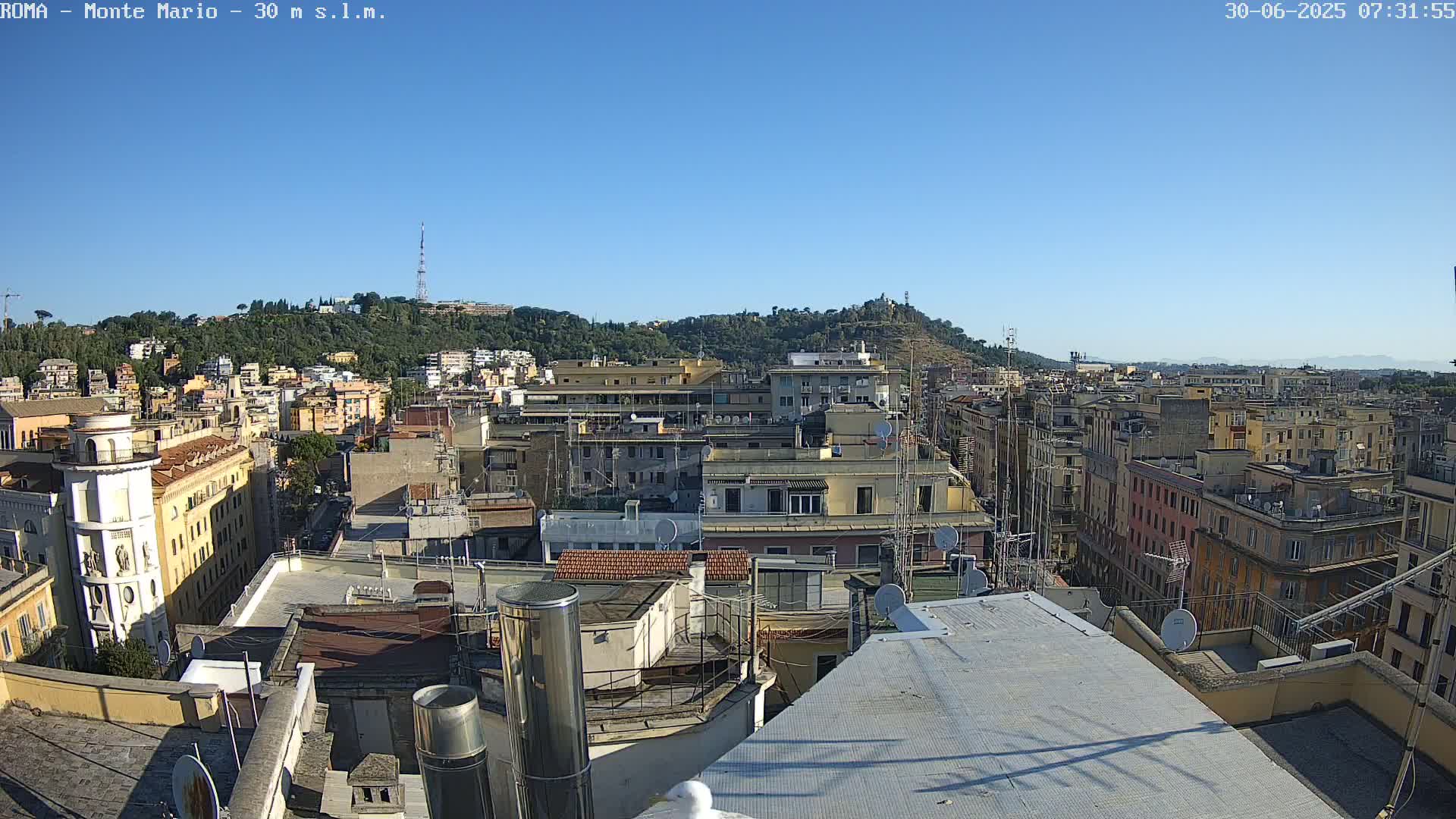 Rome, Mount Mario View Live Cam -Lazio, Italy