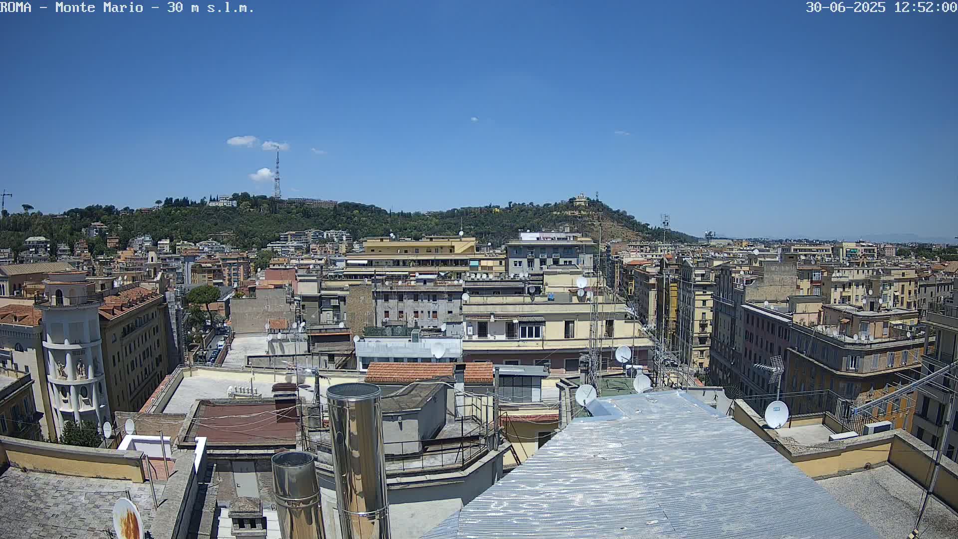 Rome, Mount Mario View Live Cam -Lazio, Italy