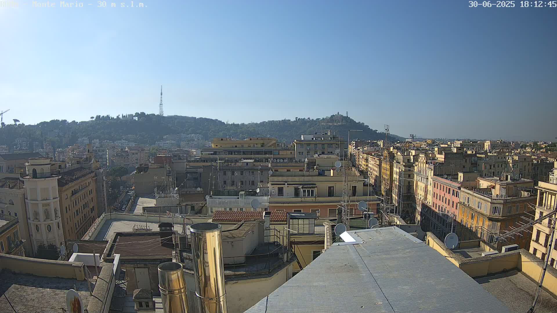 Rome, Mount Mario View Live Cam -Lazio, Italy