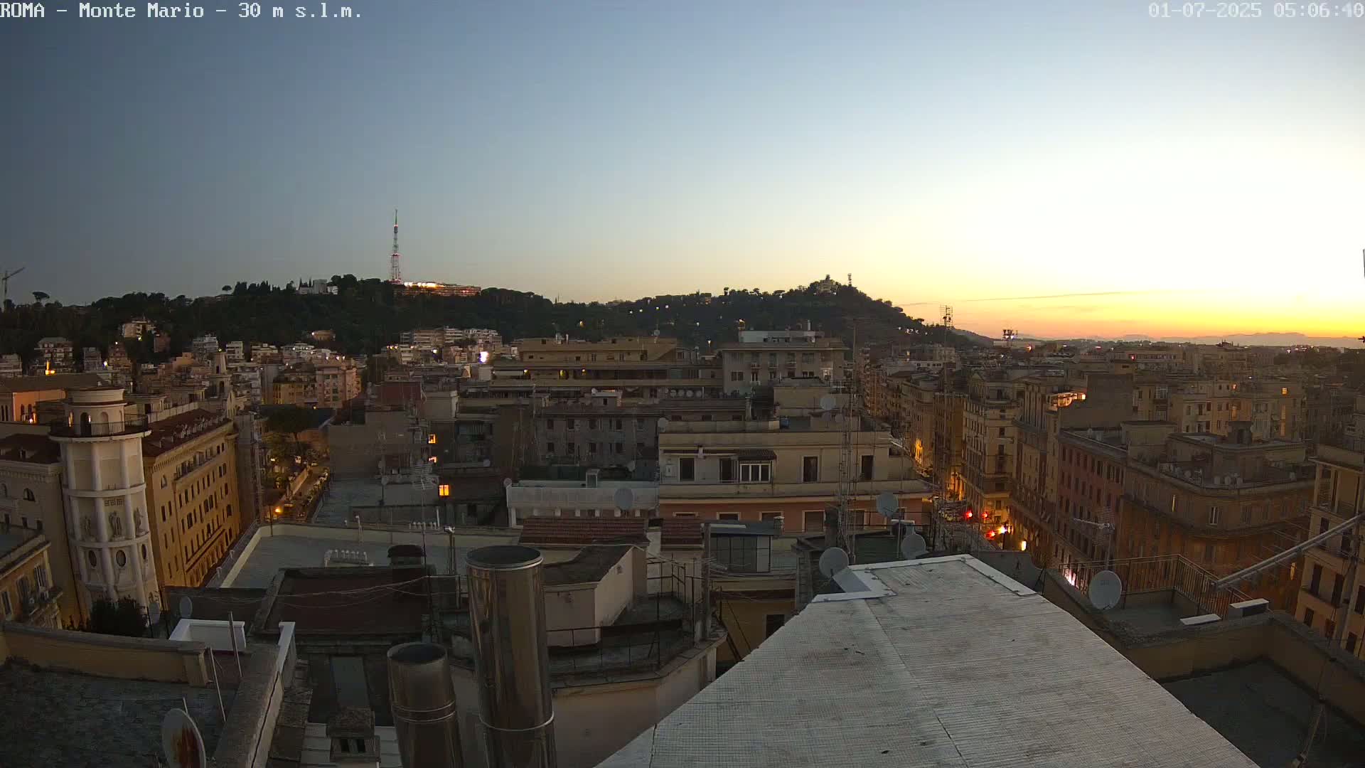 Rome, Mount Mario View Live Cam -Lazio, Italy