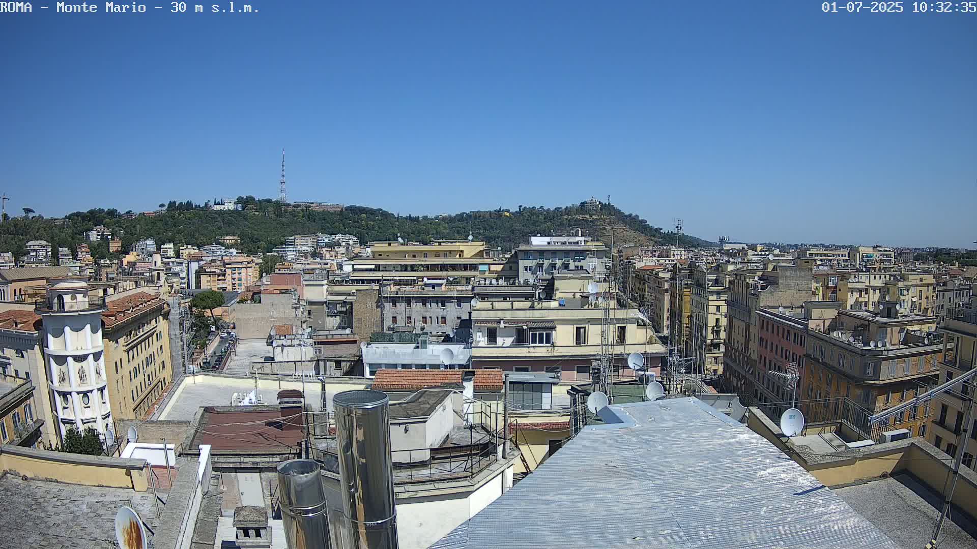 Rome, Mount Mario View Live Cam -Lazio, Italy