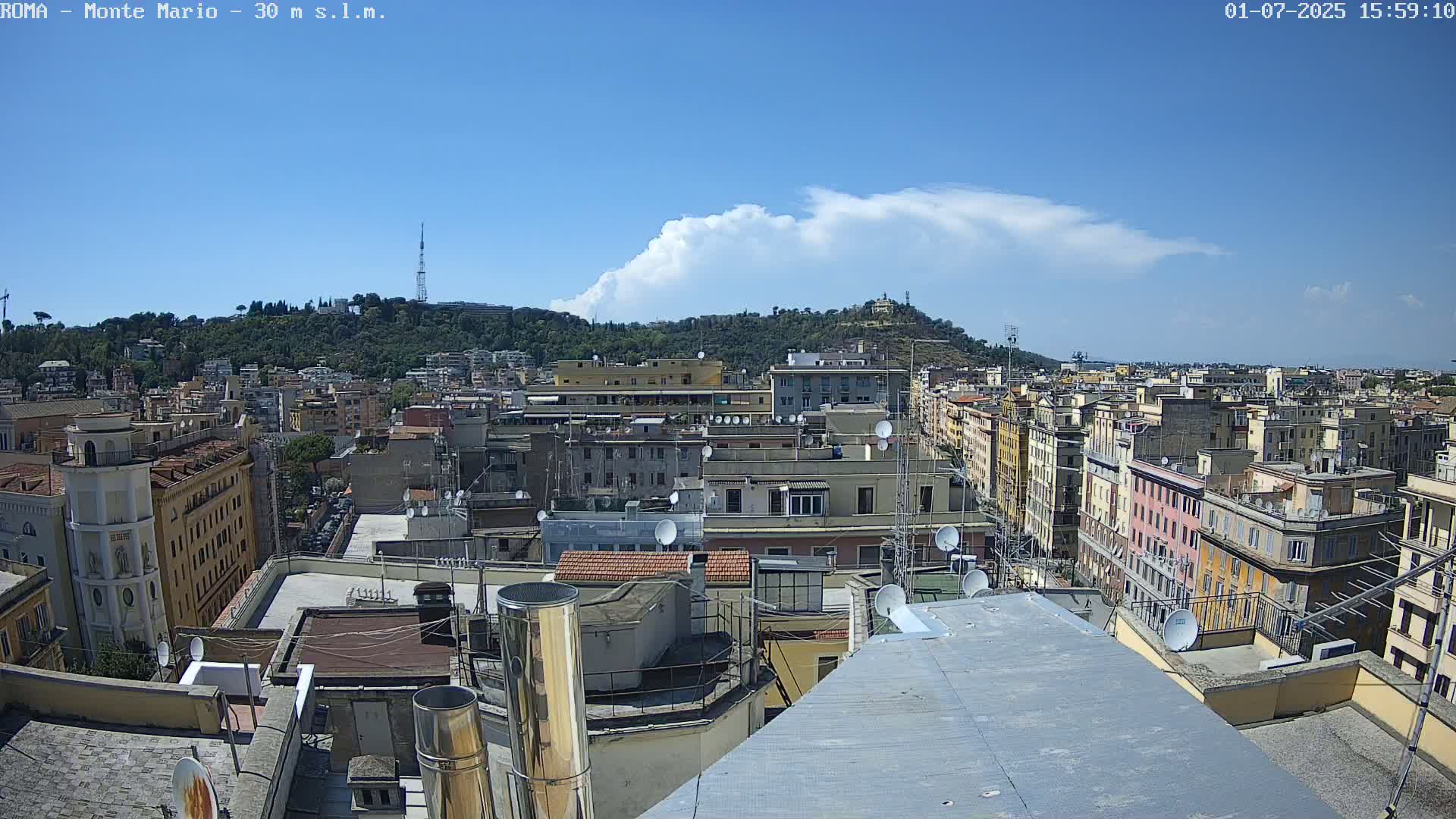 Rome, Mount Mario View Live Cam -Lazio, Italy