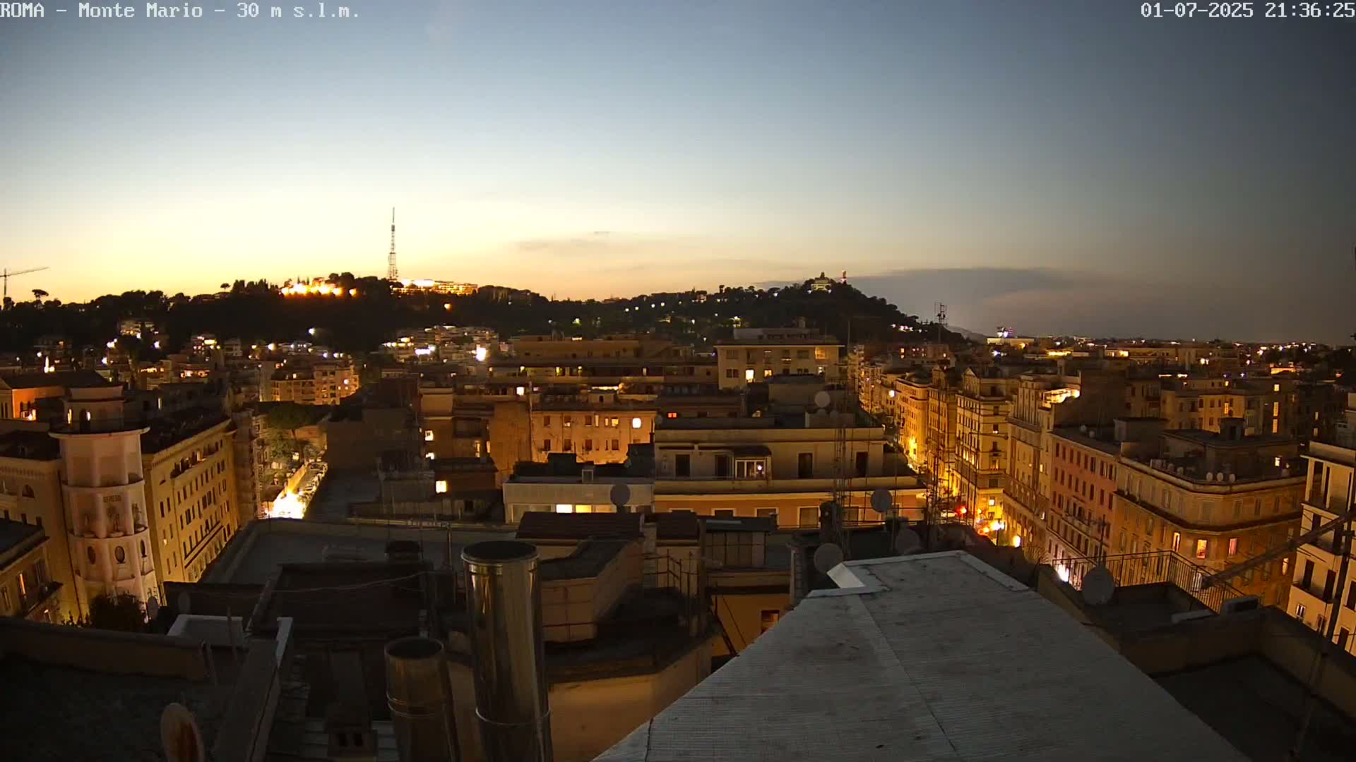 Rome, Mount Mario View Live Cam -Lazio, Italy