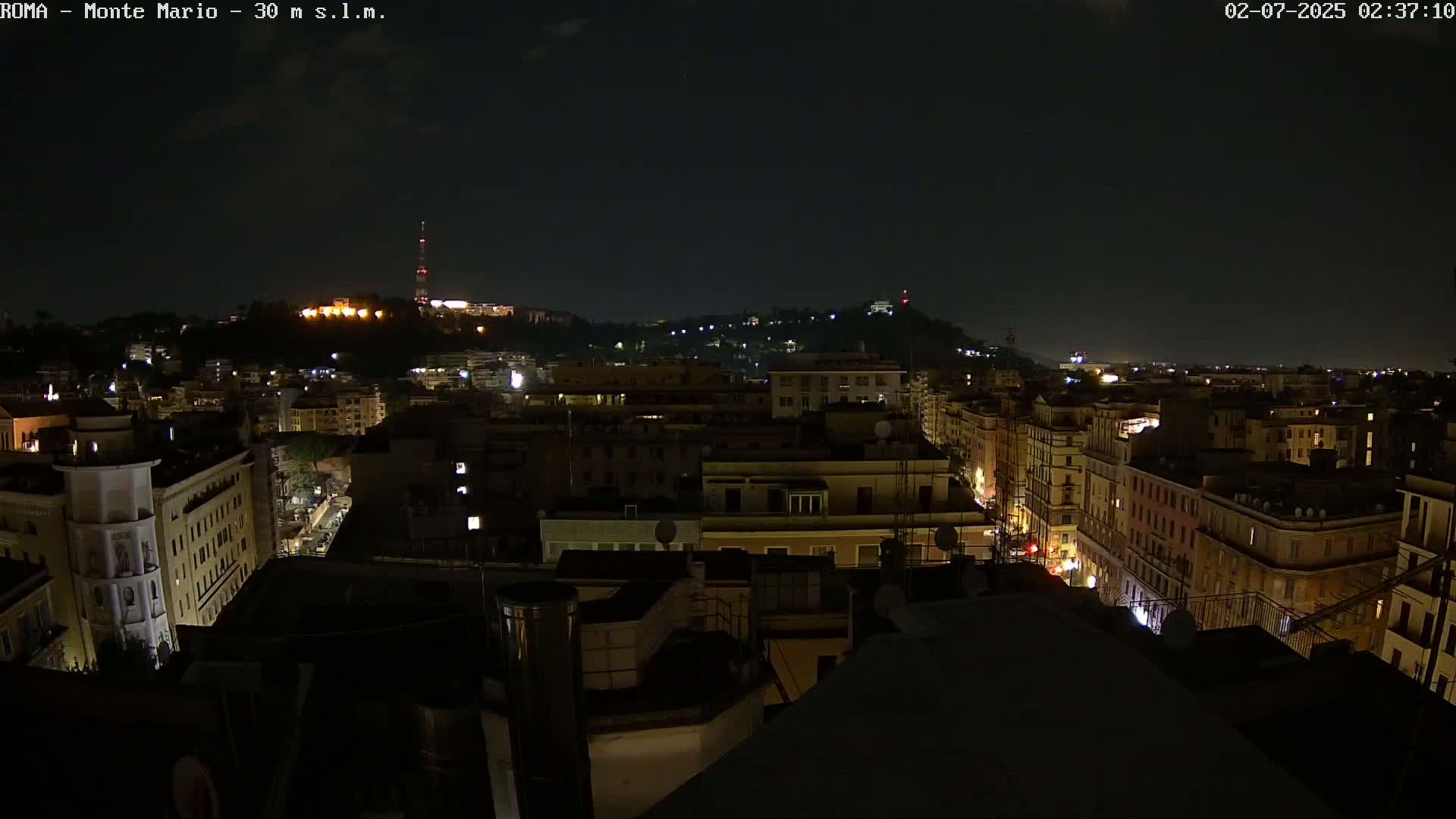 Rome, Mount Mario View Live Cam -Lazio, Italy