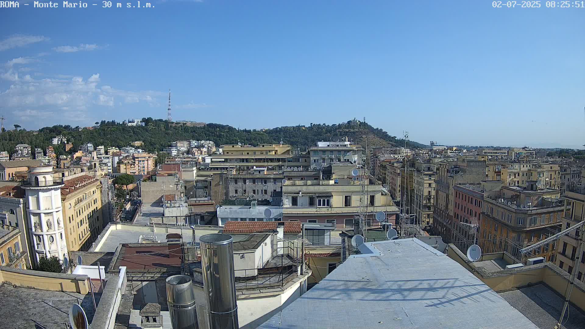 Rome, Mount Mario View Live Cam -Lazio, Italy