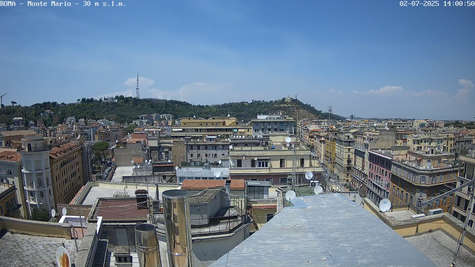 Rome, Mount Mario View Live Cam -Lazio, Italy