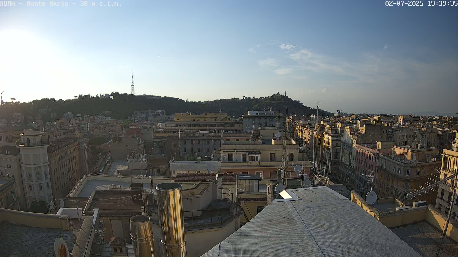 Rome, Mount Mario View Live Cam -Lazio, Italy