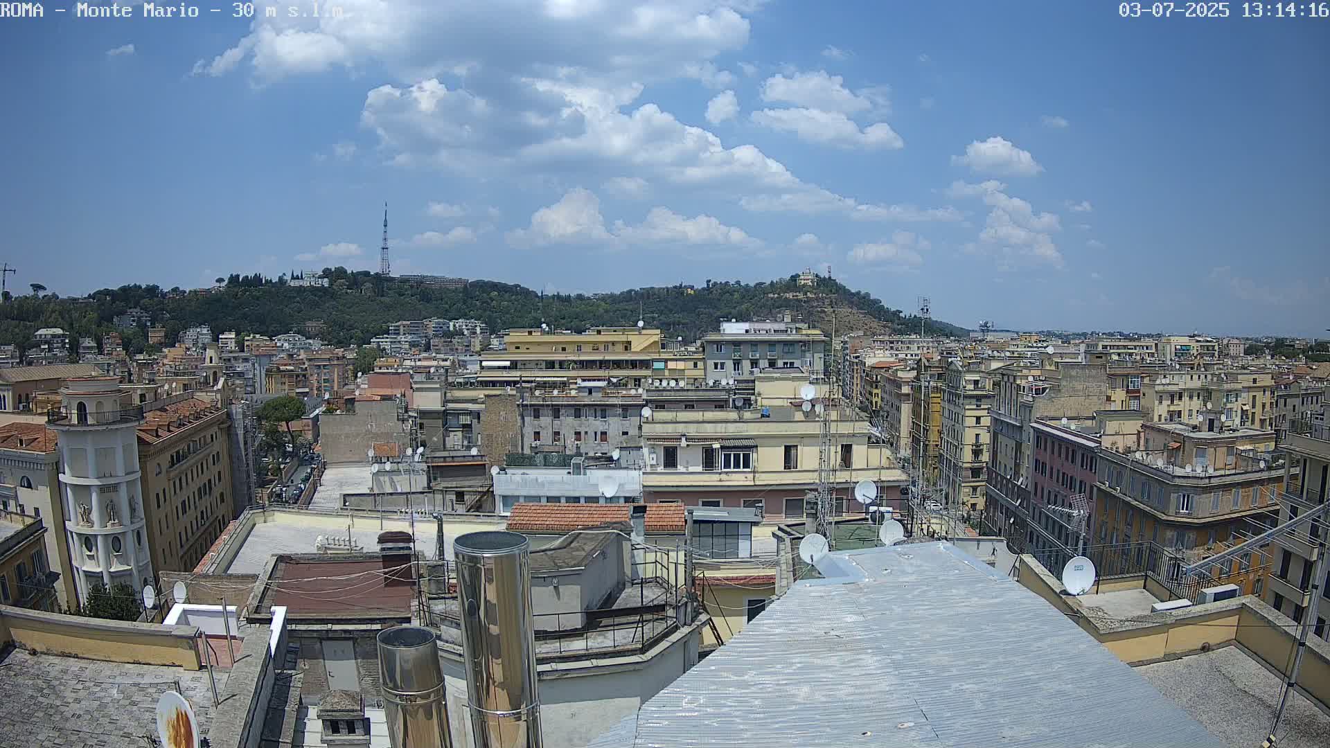 Rome, Mount Mario View Live Cam -Lazio, Italy