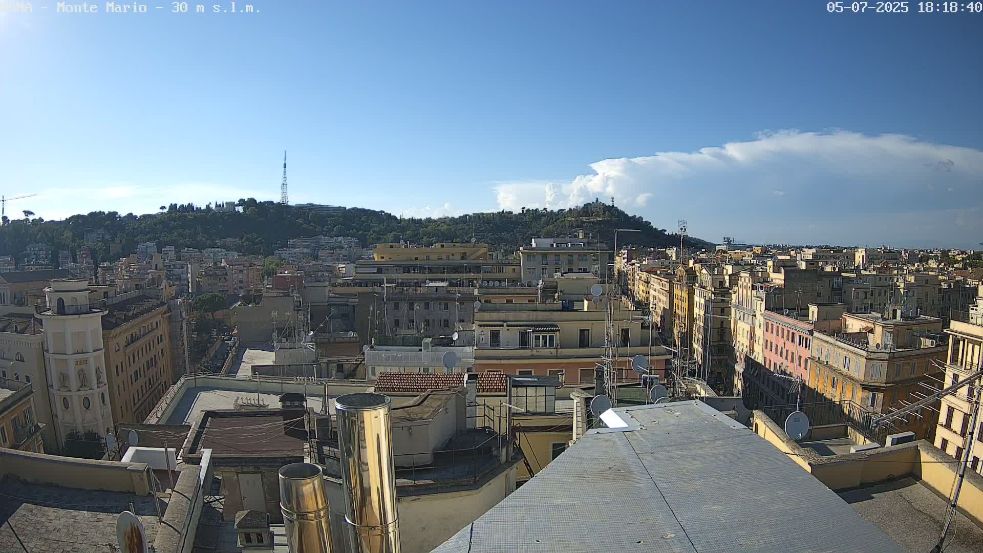 Rome, Mount Mario View Live Cam -Lazio, Italy