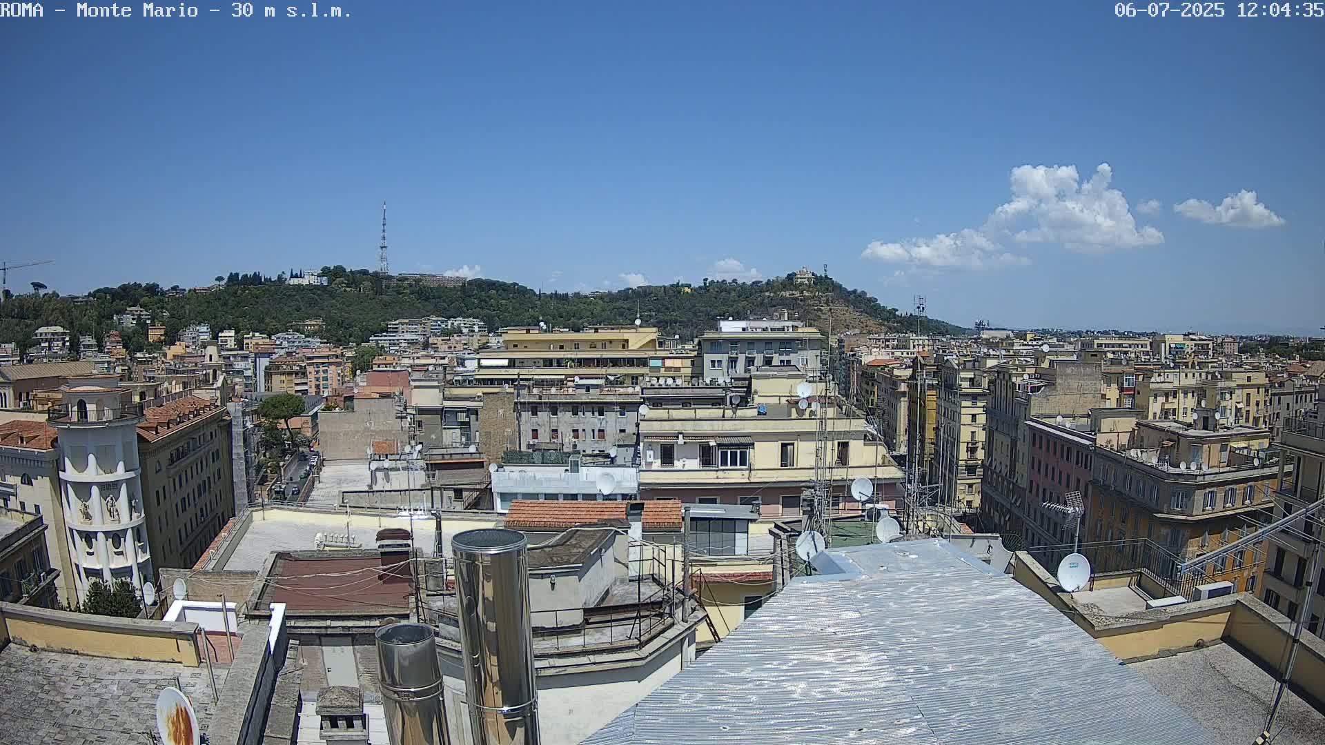Rome, Mount Mario View Live Cam -Lazio, Italy