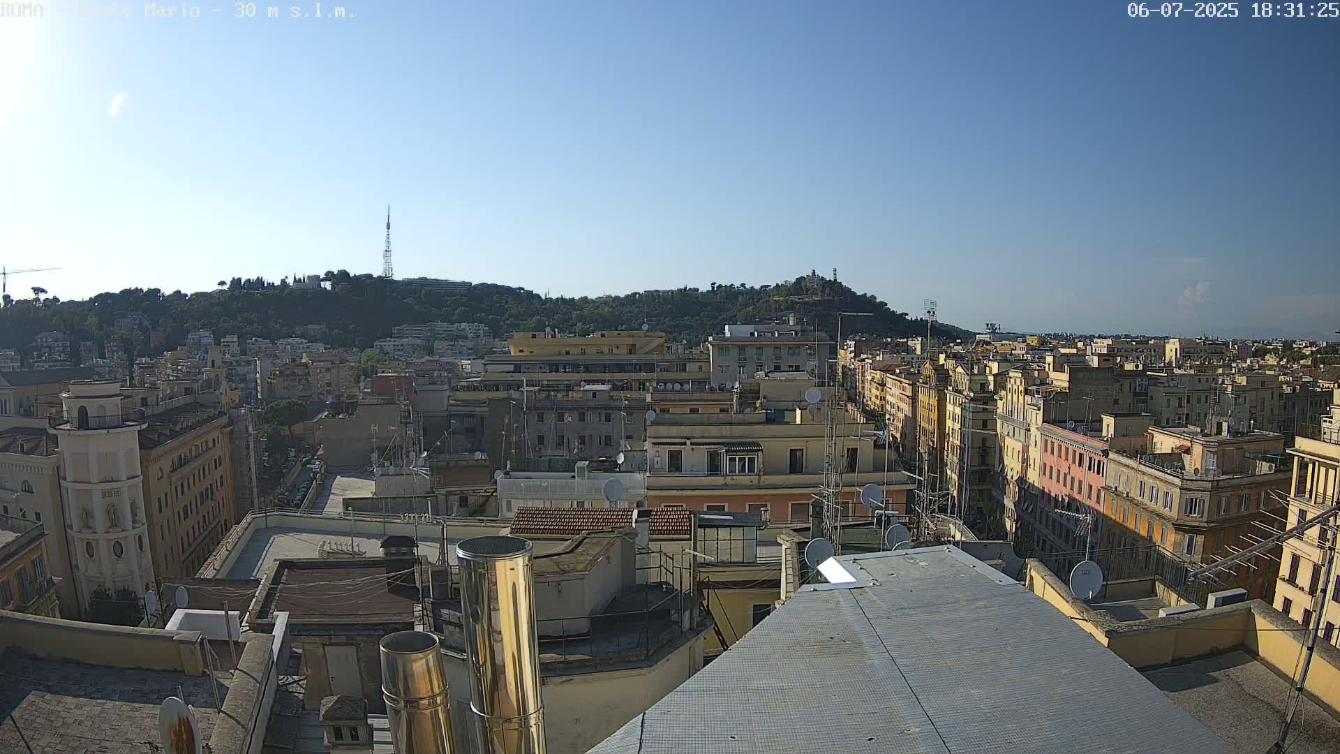 Rome, Mount Mario View Live Cam -Lazio, Italy