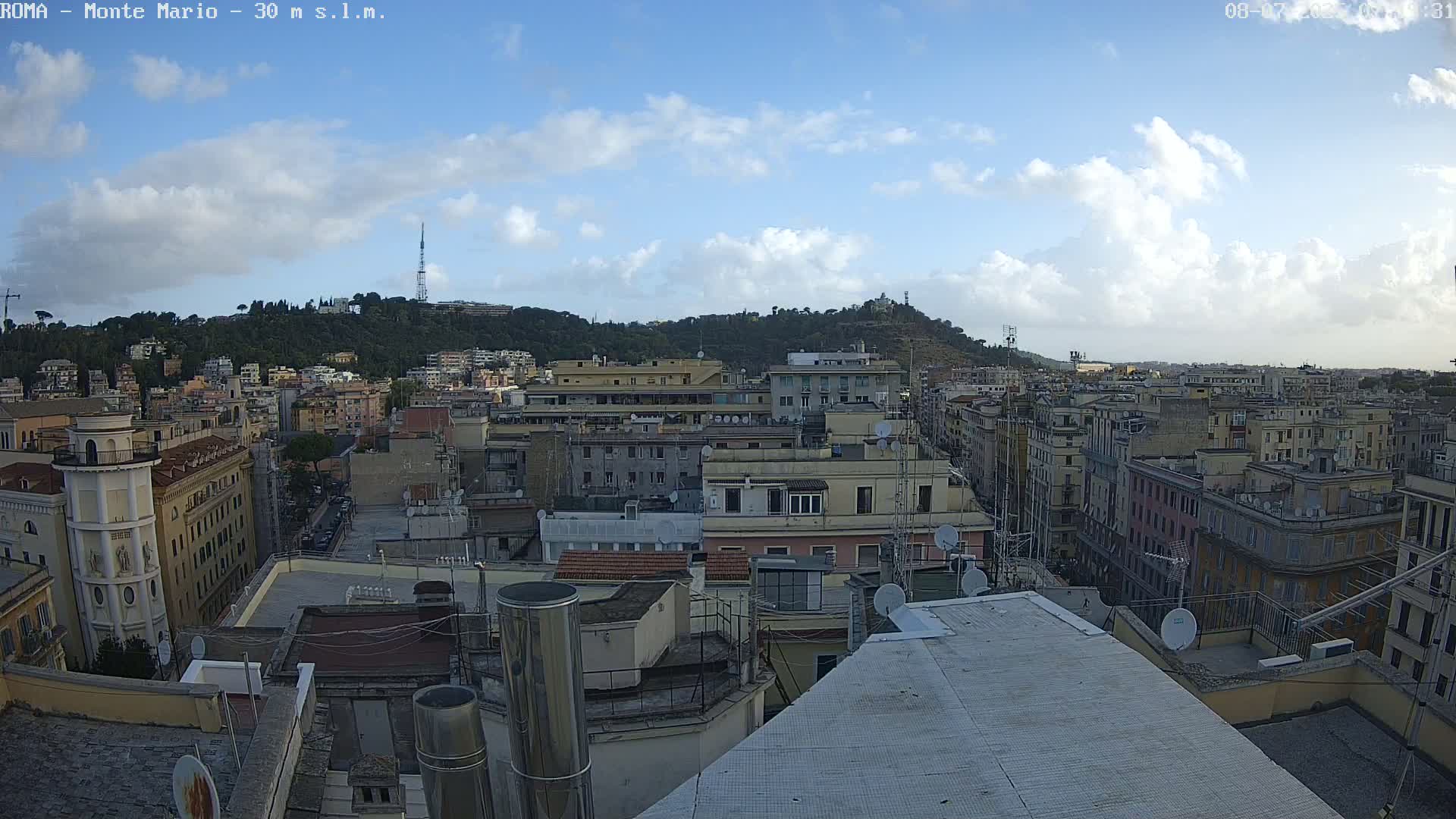 Rome, Mount Mario View Live Cam -Lazio, Italy