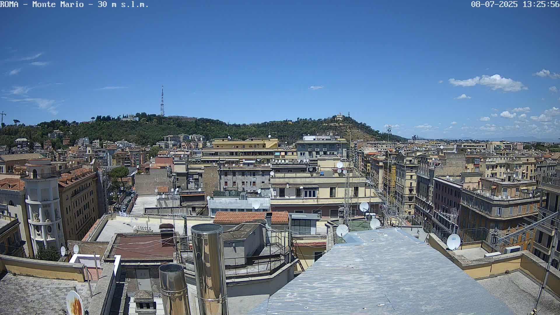 Rome, Mount Mario View Live Cam -Lazio, Italy