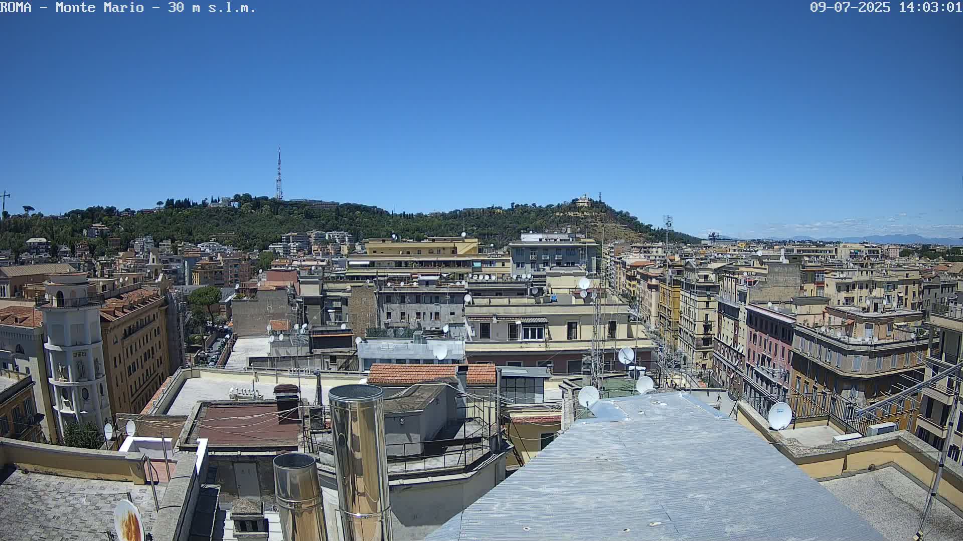 Rome, Mount Mario View Live Cam -Lazio, Italy